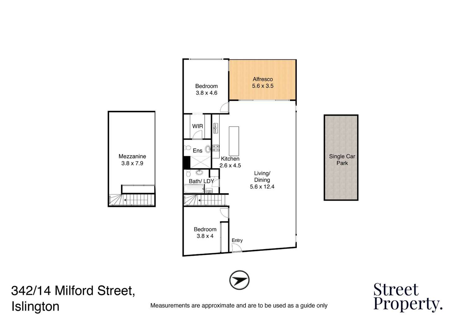 Floorplan of Homely apartment listing, 342/14 Milford Street, Islington NSW 2296