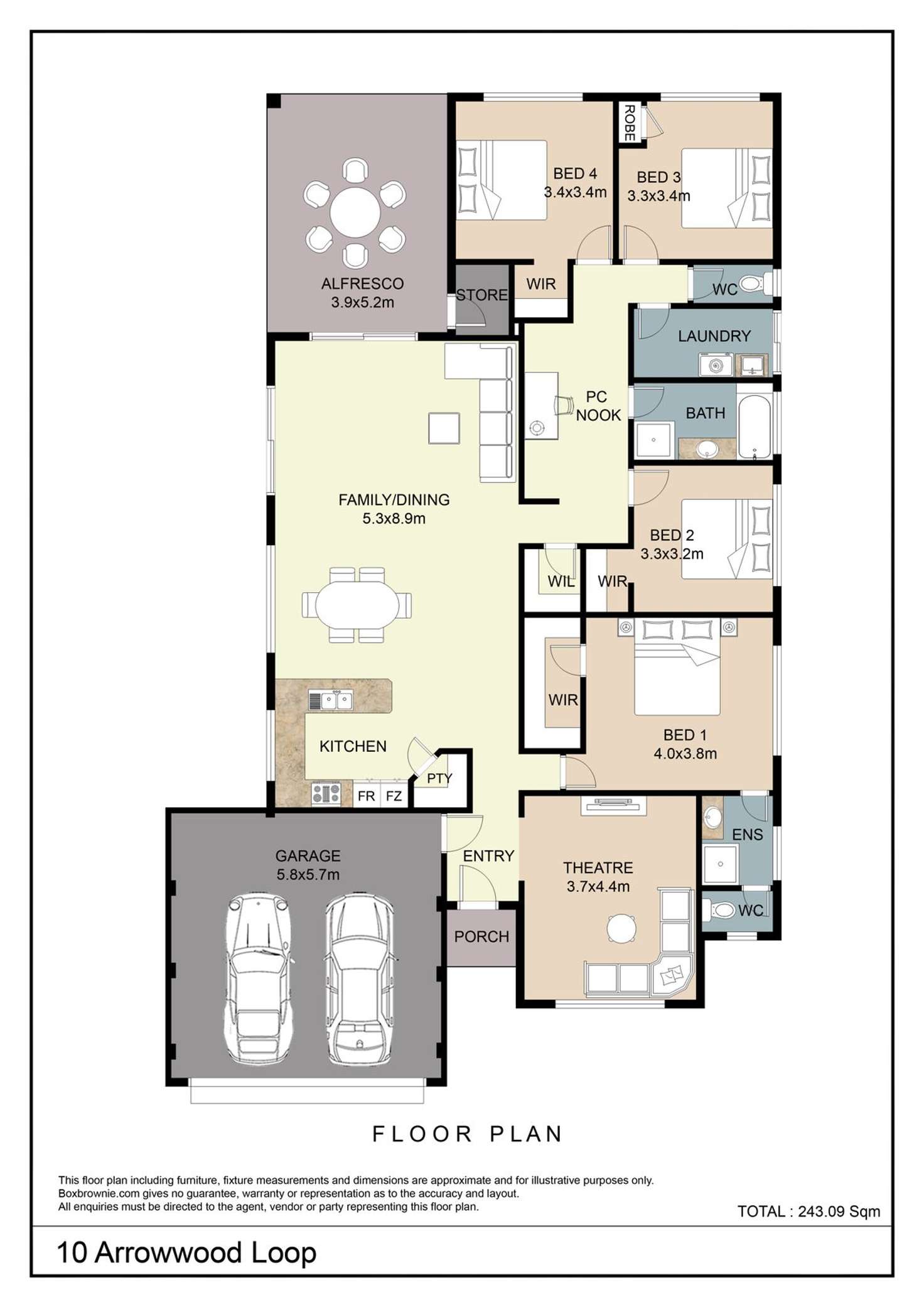 Floorplan of Homely house listing, 10 Arrowwood Loop, Secret Harbour WA 6173