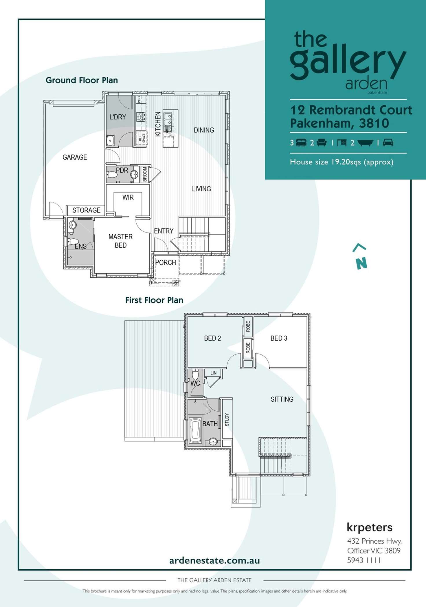 Floorplan of Homely townhouse listing, 12 Rembrandt Court, Pakenham VIC 3810