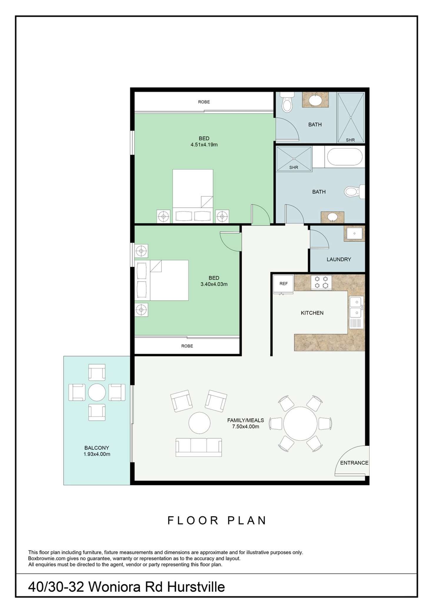 Floorplan of Homely apartment listing, 40/30-32 Woniora Road, Hurstville NSW 2220