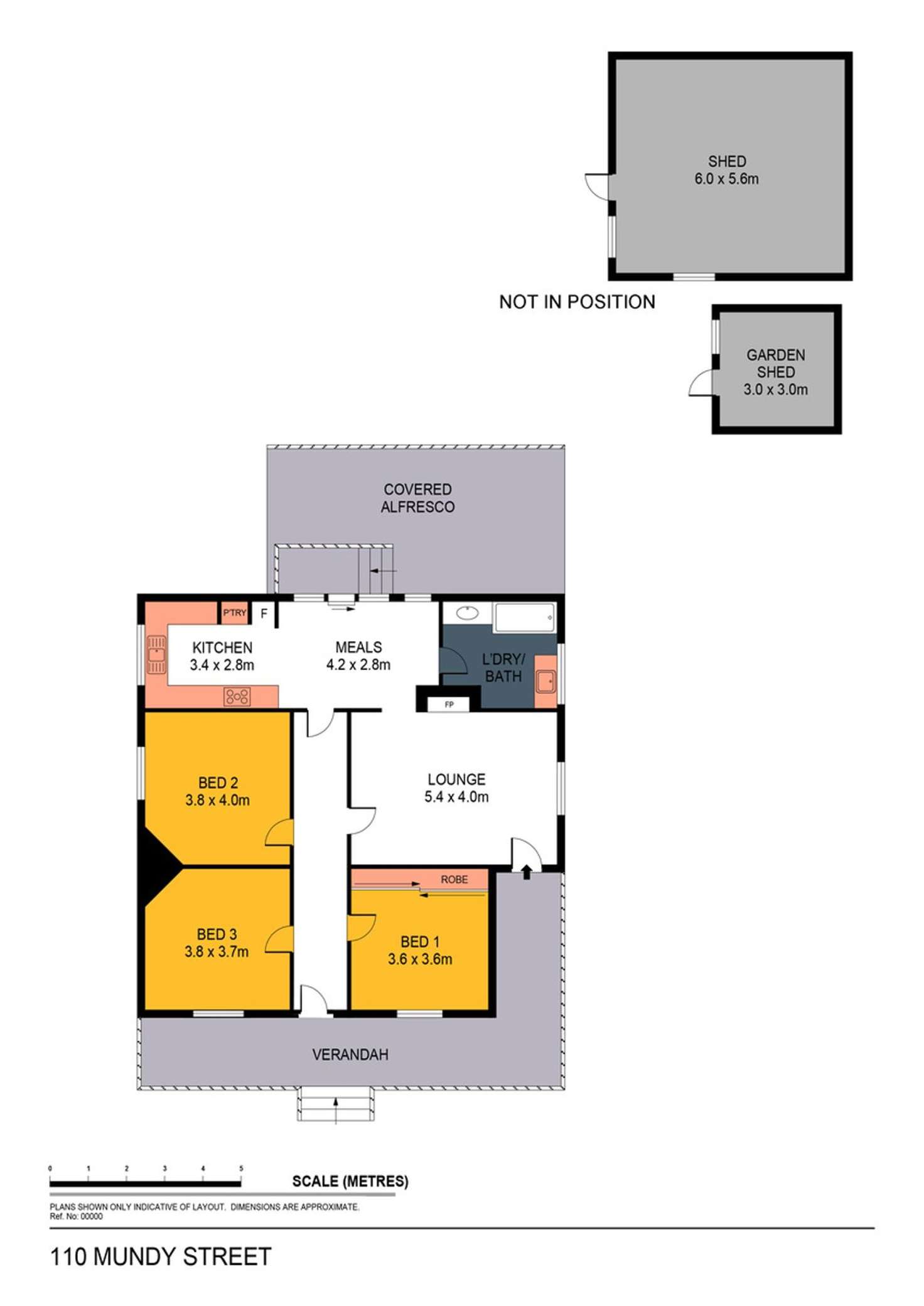 Floorplan of Homely house listing, 110 Mundy Street, Kennington VIC 3550