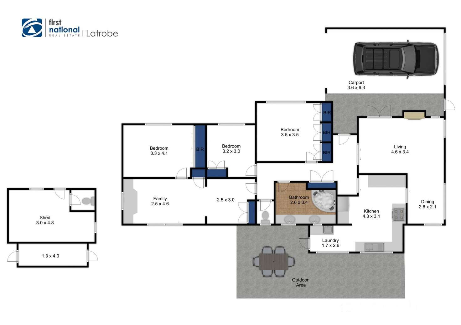 Floorplan of Homely house listing, 7 Sara Court, Traralgon VIC 3844