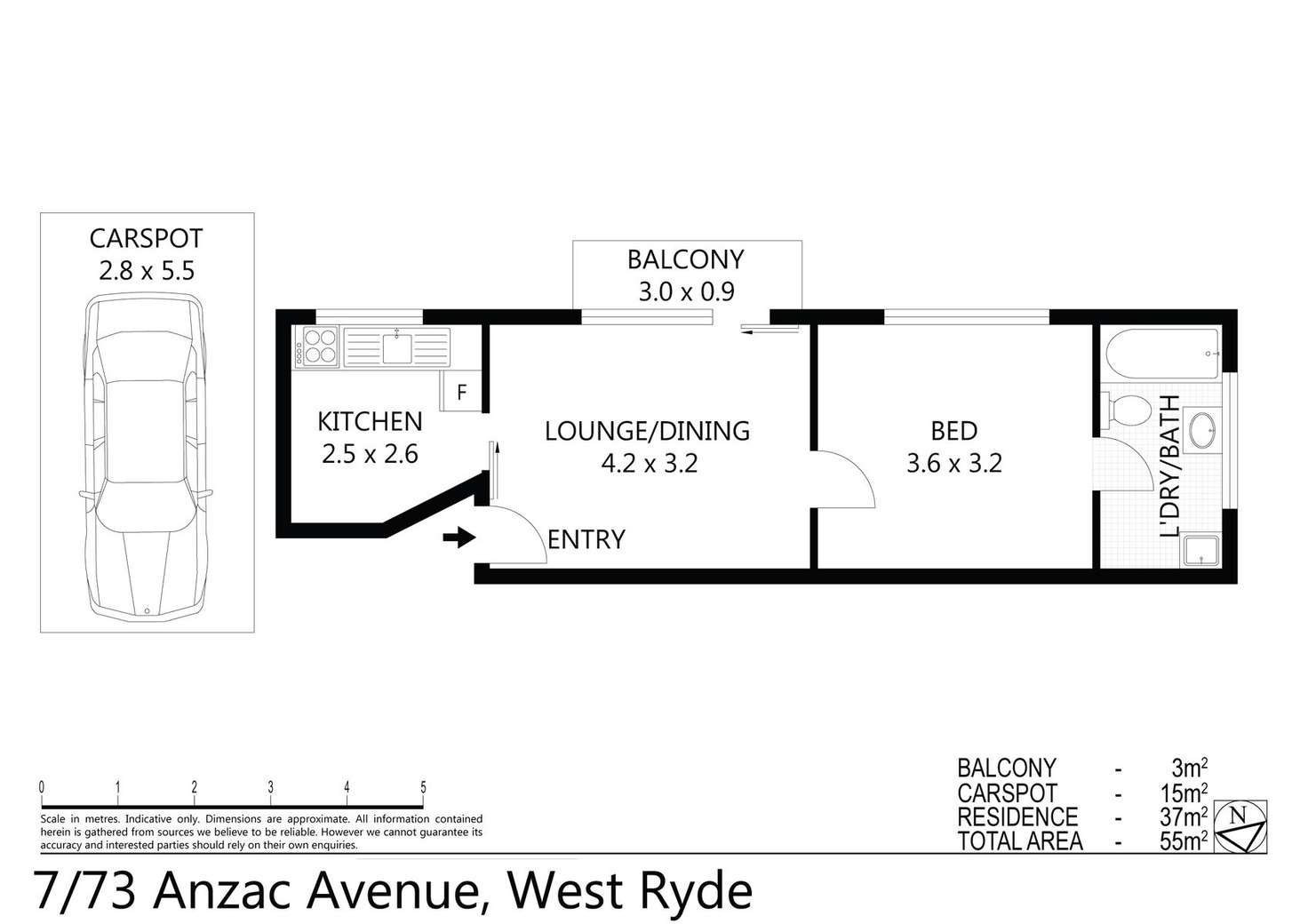 Floorplan of Homely unit listing, 1/73 Anzac Ave, West Ryde NSW 2114