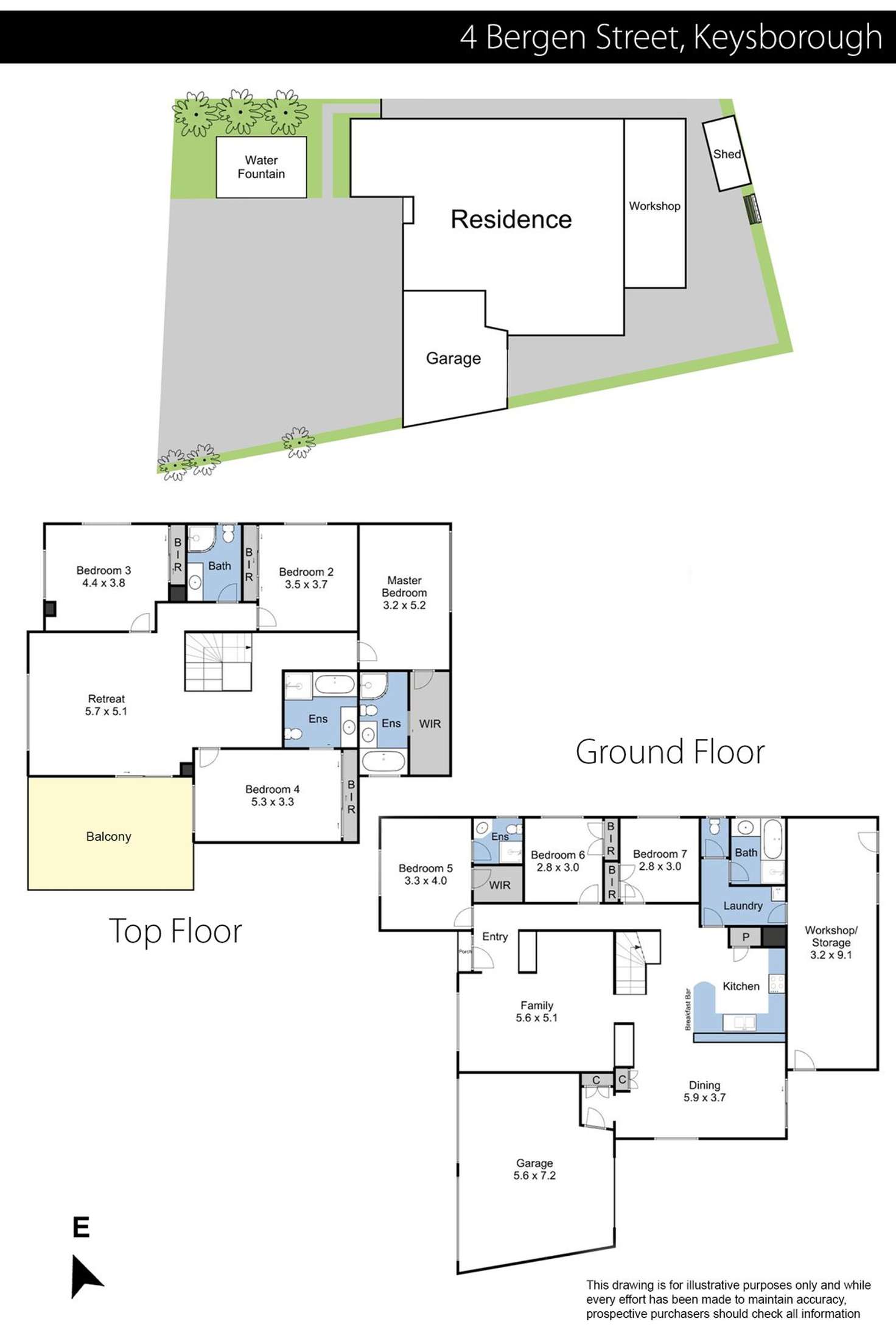Floorplan of Homely house listing, 4 Bergen Street, Keysborough VIC 3173