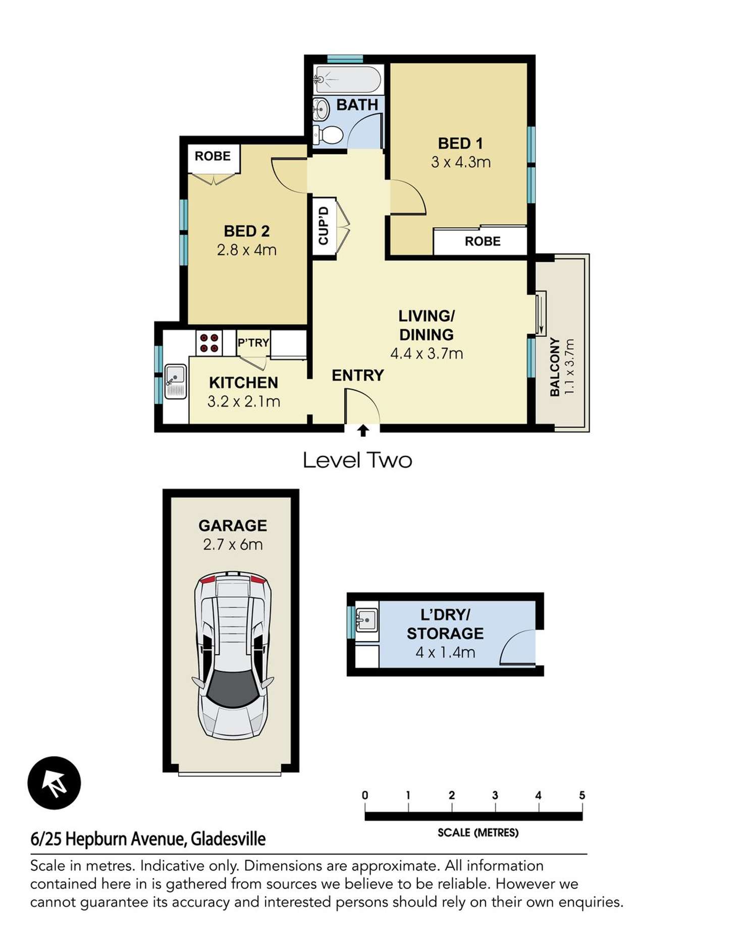 Floorplan of Homely apartment listing, 6/25 Hepburn Avenue, Gladesville NSW 2111