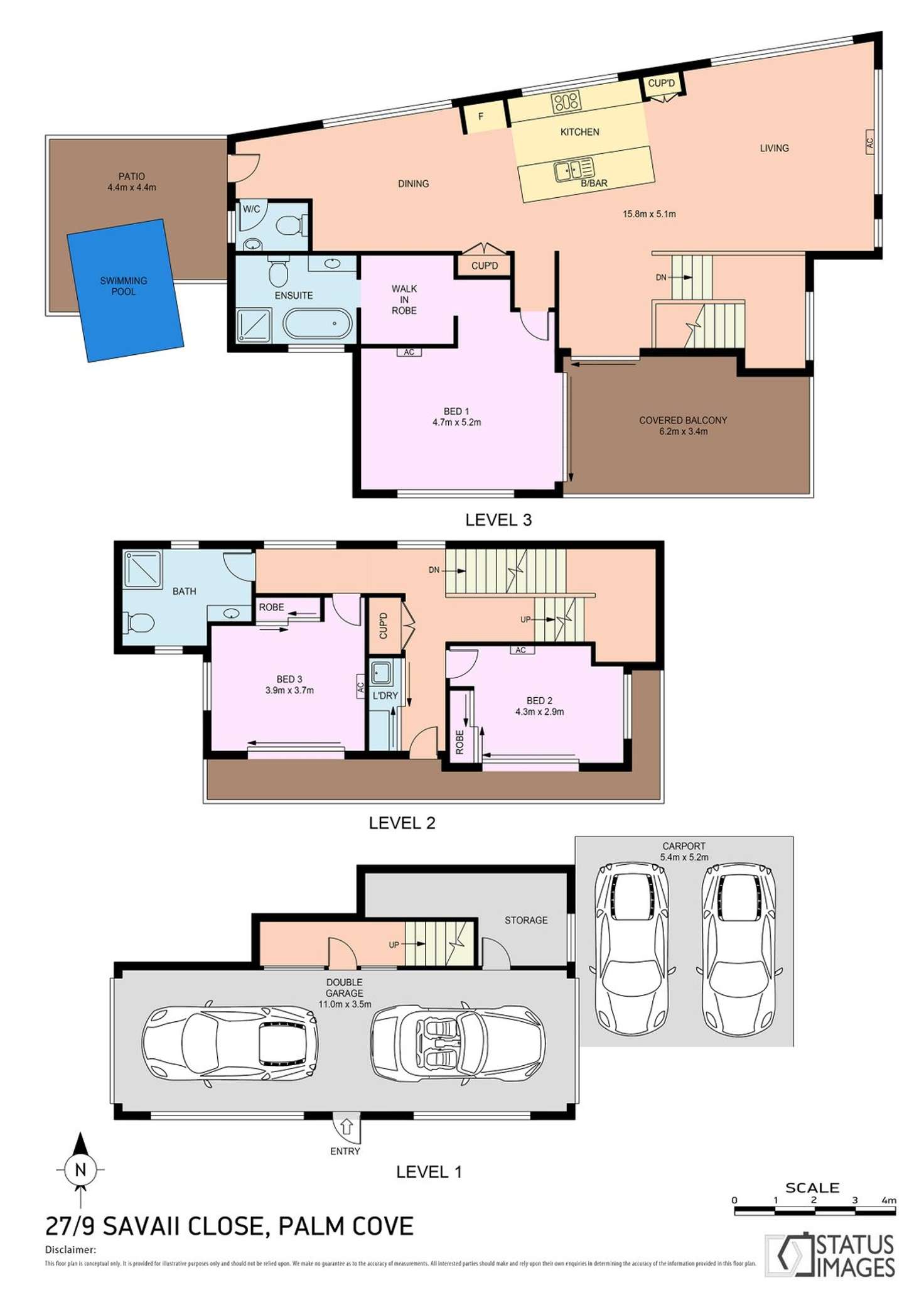 Floorplan of Homely house listing, 27.9 Savaii Close, Palm Cove QLD 4879