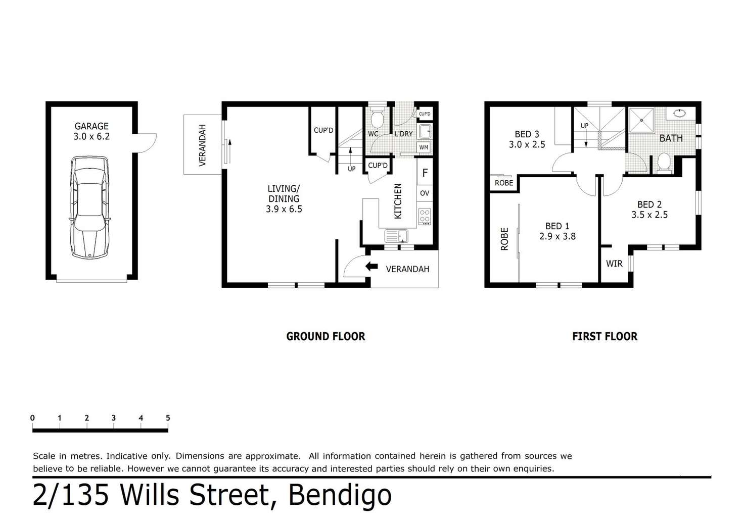 Floorplan of Homely house listing, 2/135 Wills Street, Bendigo VIC 3550