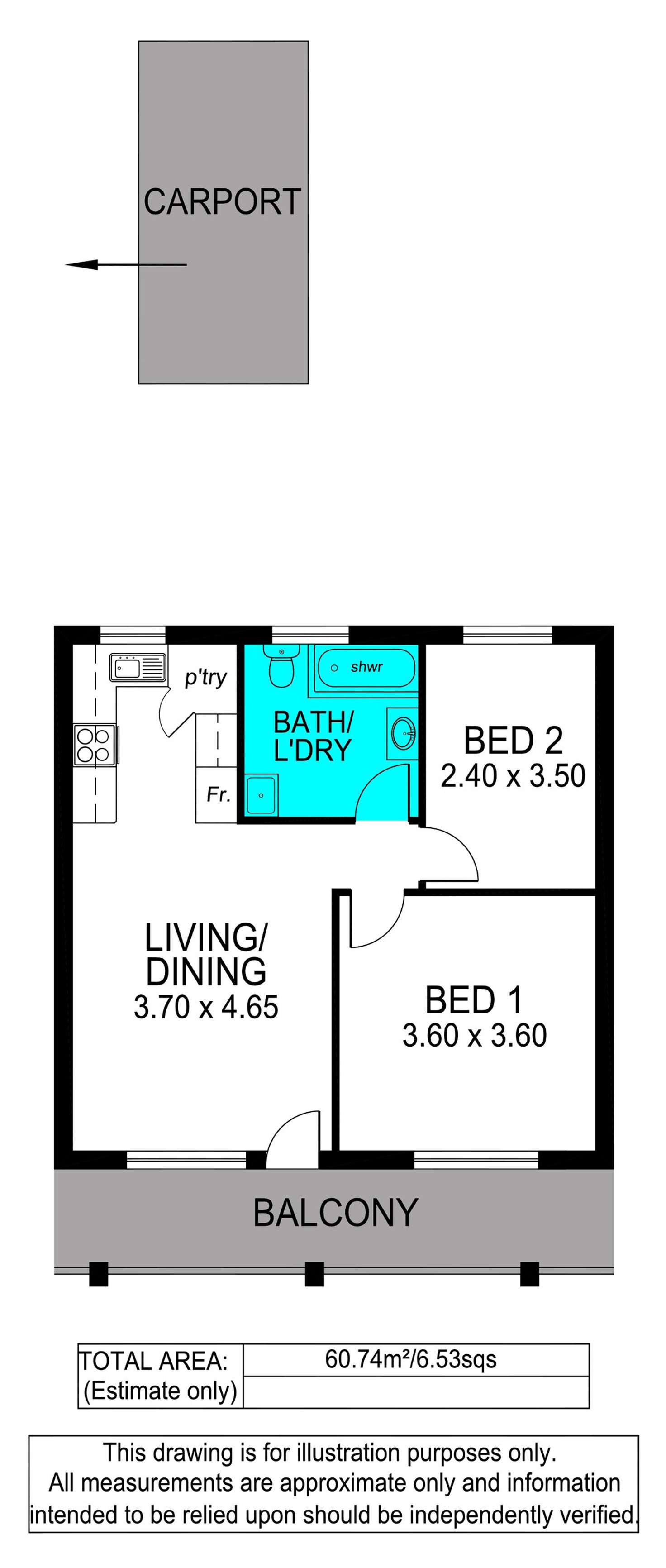 Floorplan of Homely unit listing, 23/176 Tapleys Hill Road, Royal Park SA 5014