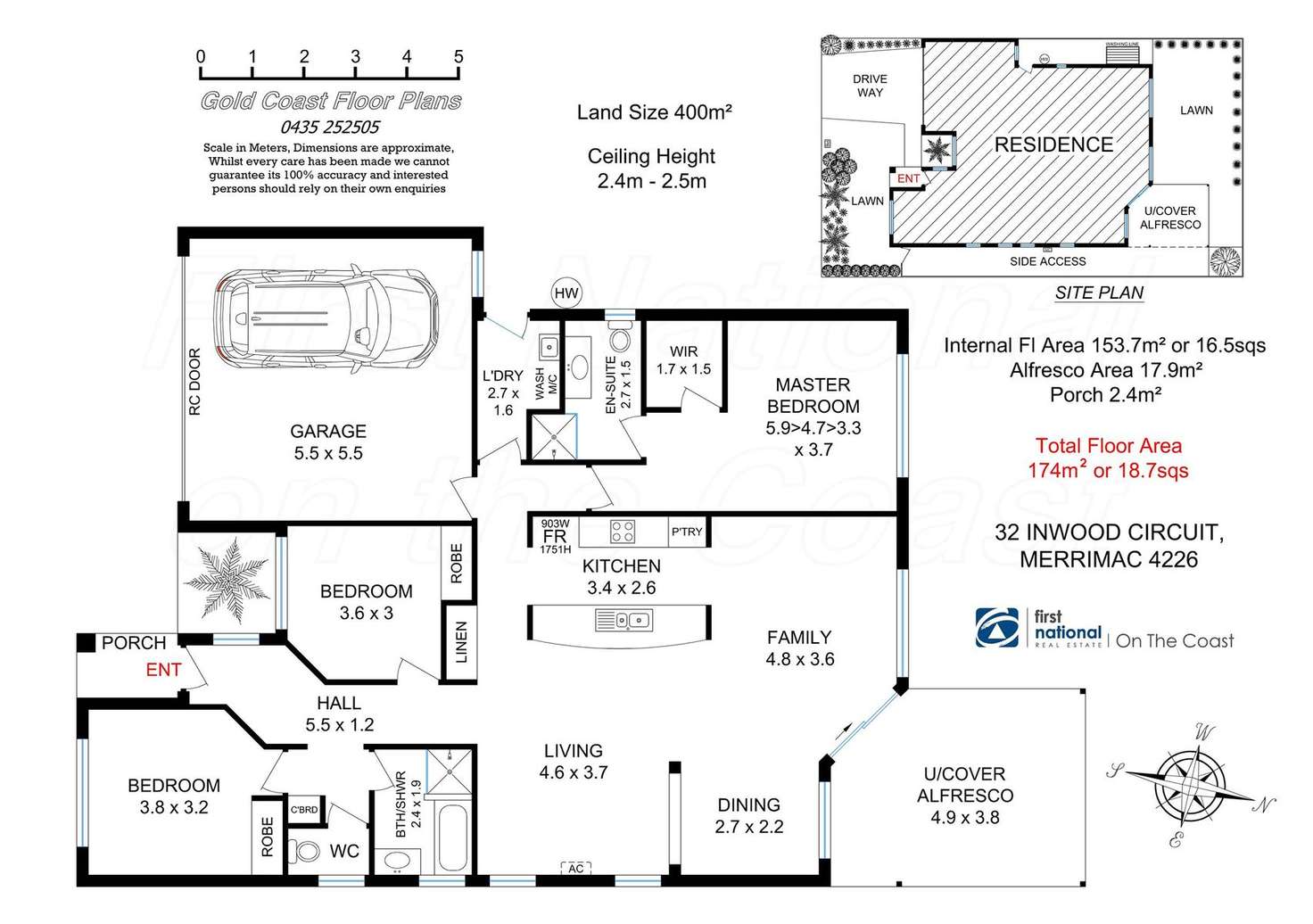 Floorplan of Homely house listing, 32 Inwood Circuit, Merrimac QLD 4226