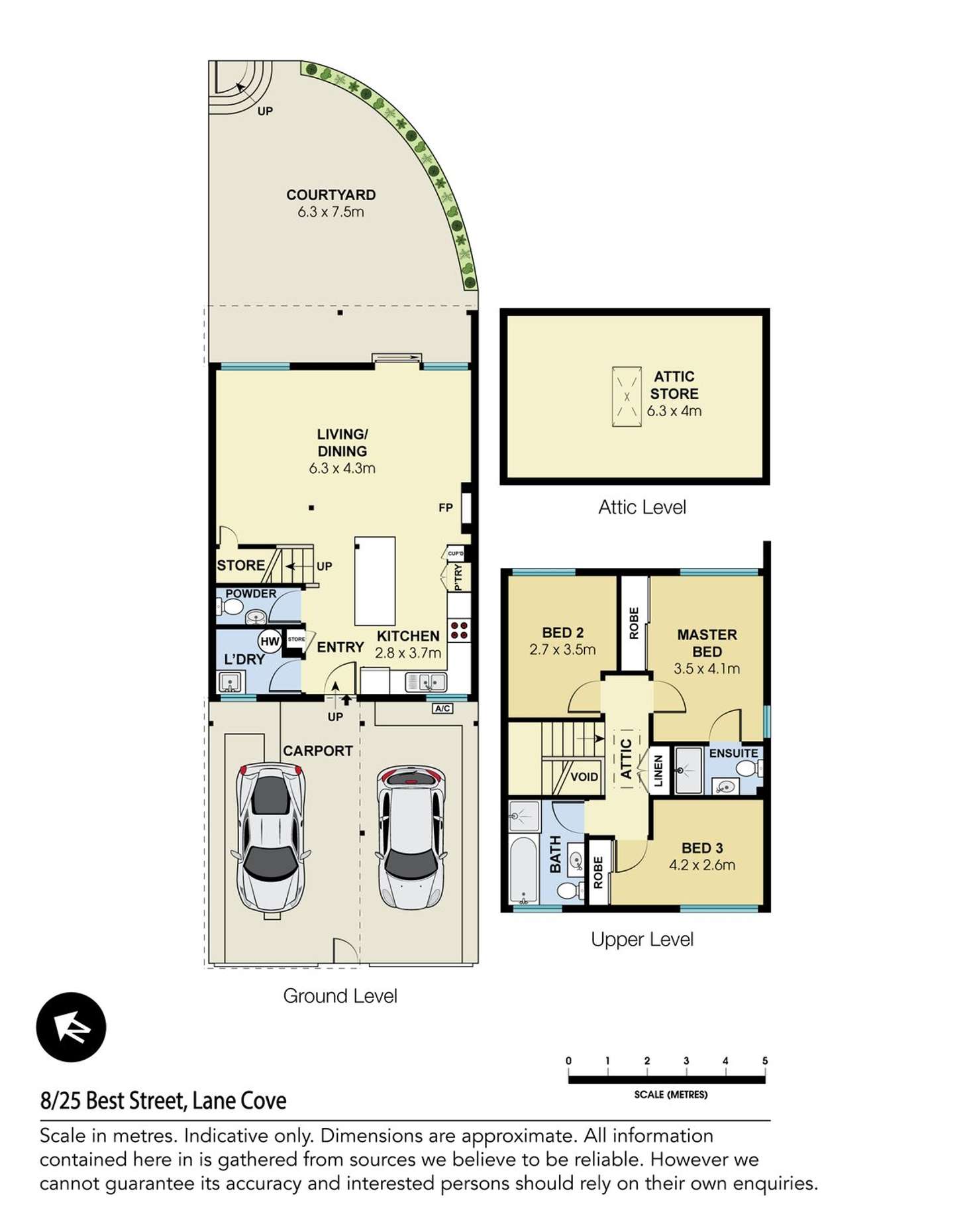 Floorplan of Homely townhouse listing, 8/25 Best Street, Lane Cove NSW 2066