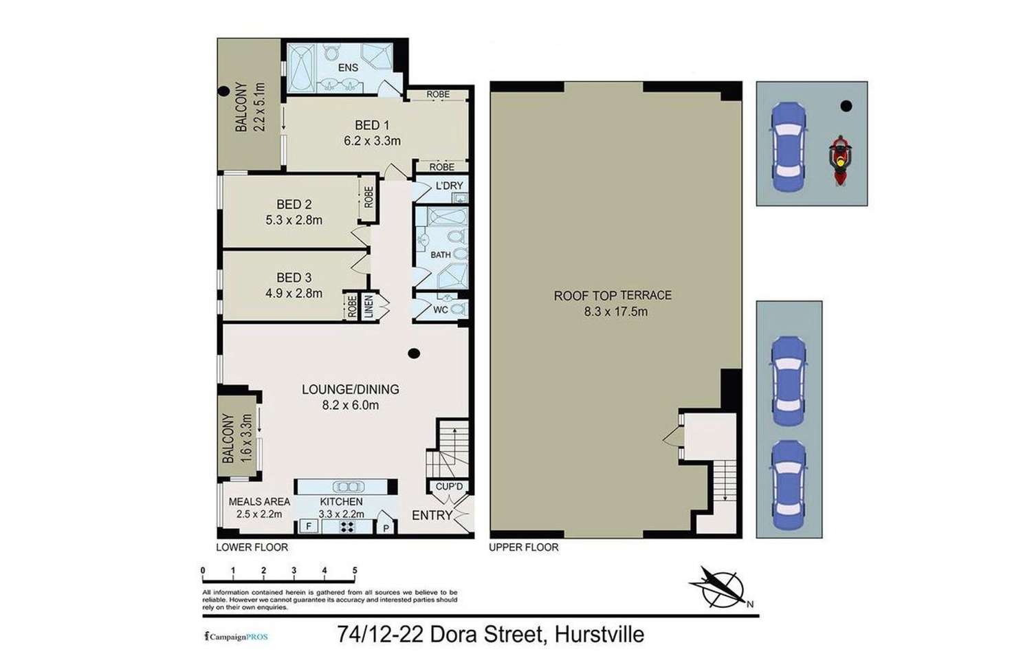 Floorplan of Homely unit listing, 74/12-22 Dora Street, Hurstville NSW 2220