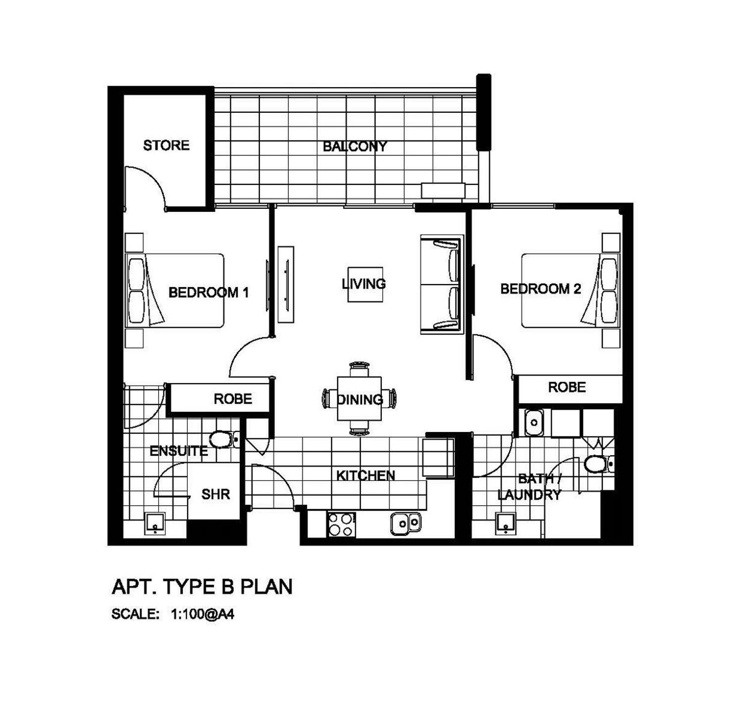 Floorplan of Homely apartment listing, 104/15 Aberdeen St, Perth WA 6000