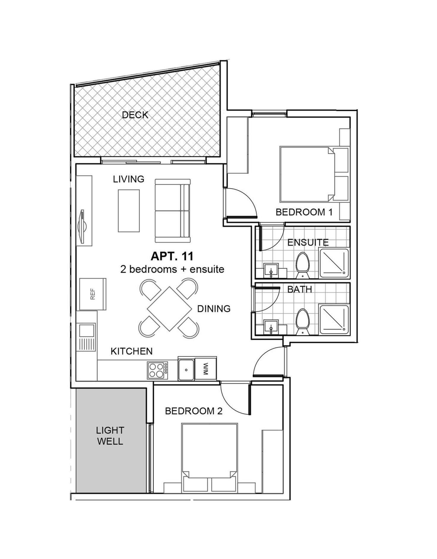 Floorplan of Homely apartment listing, 301/19 Moore Street, Moonee Ponds VIC 3039