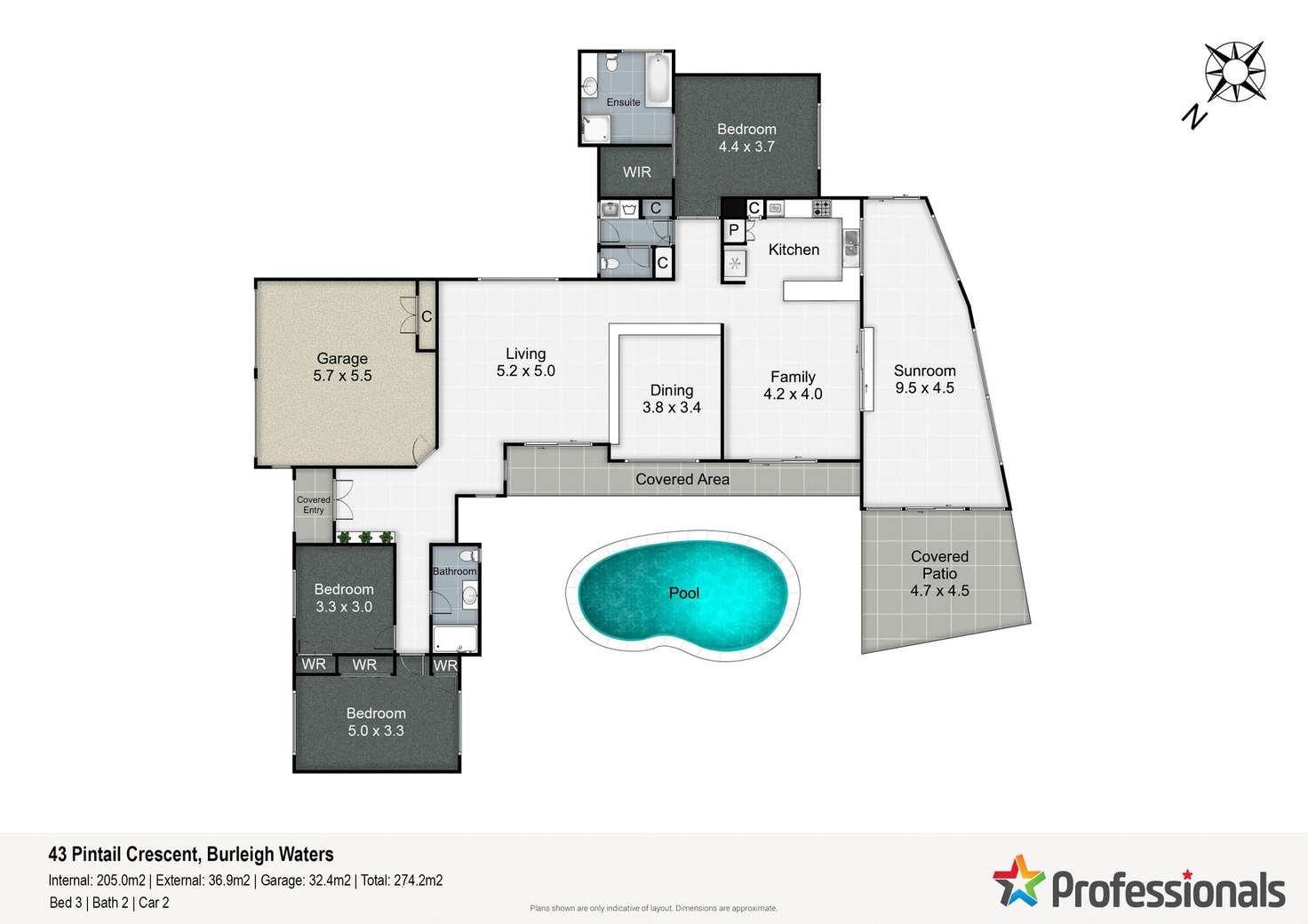 Floorplan of Homely house listing, 43 Pintail Crescent, Burleigh Waters QLD 4220
