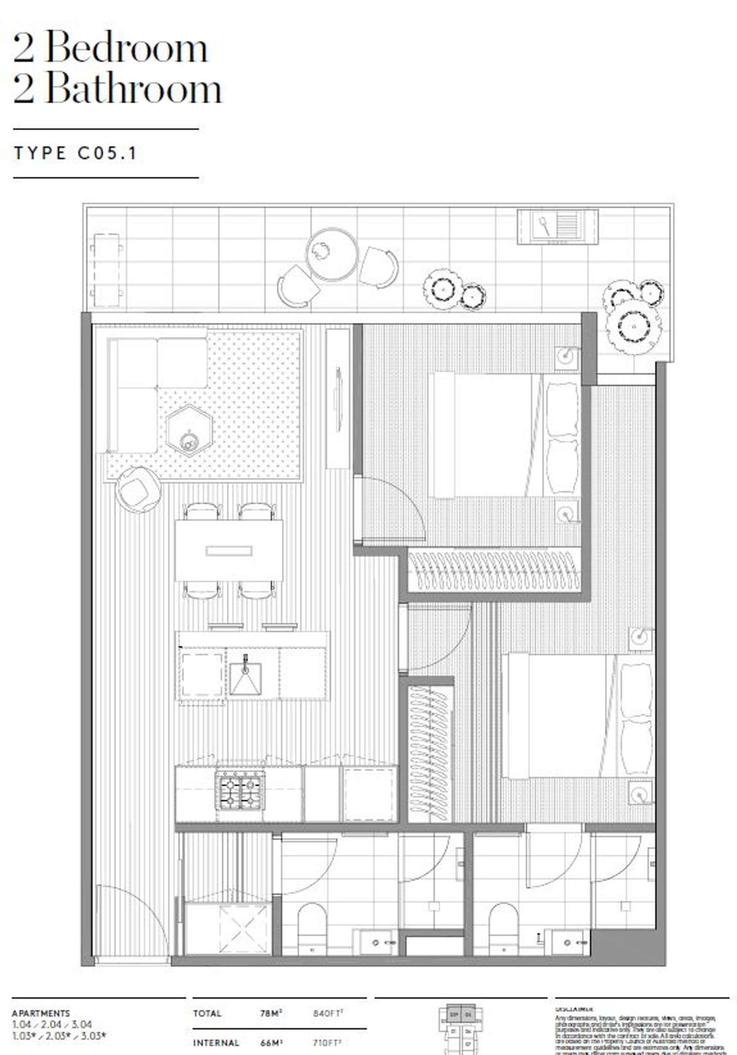 Floorplan of Homely apartment listing, 303/140 Dudley Street, West Melbourne VIC 3003