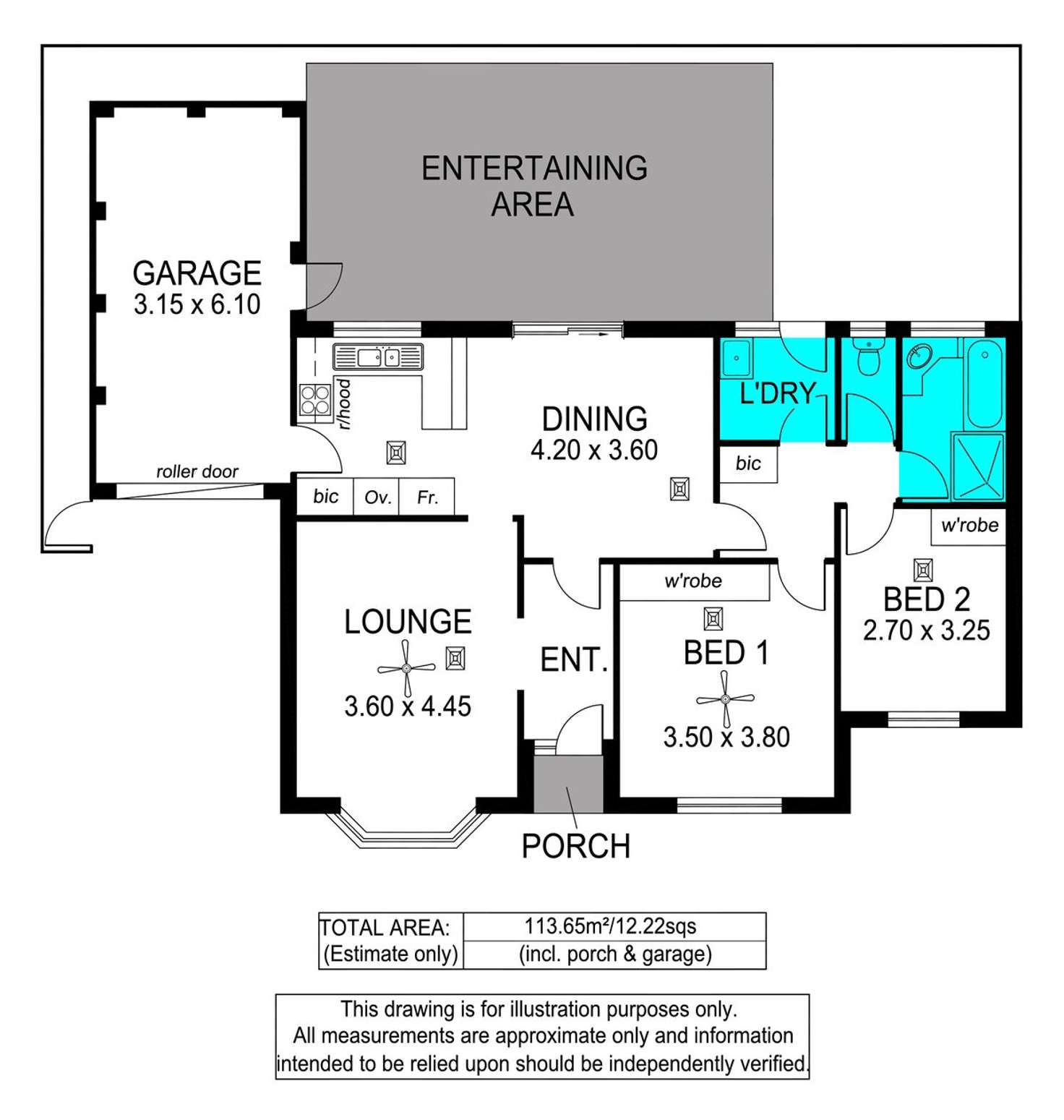 Floorplan of Homely unit listing, 2/2 Golfers Avenue, Seaton SA 5023