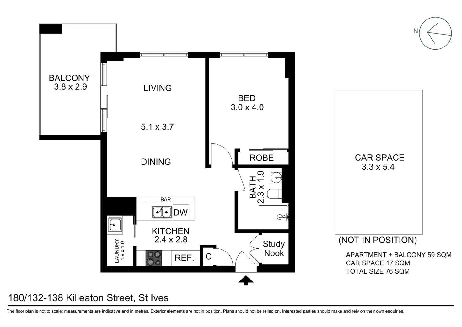 Floorplan of Homely apartment listing, 180/132-138 Killeaton Street, St Ives NSW 2075