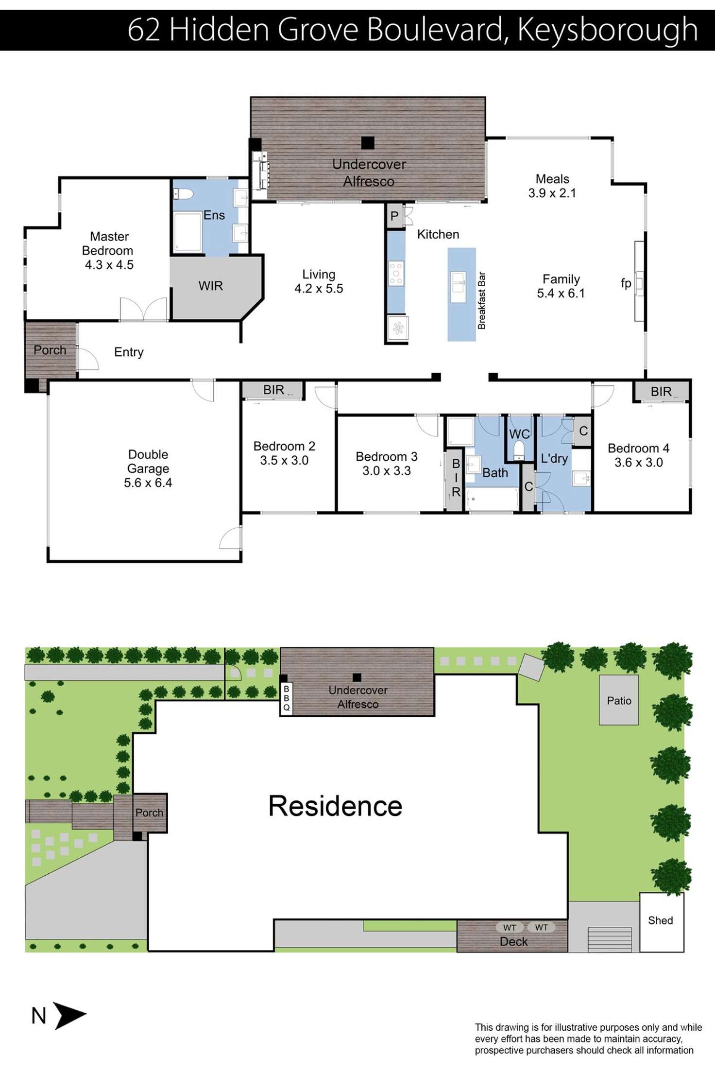 Floorplan of Homely house listing, 62 Hidden Grove Boulevard, Keysborough VIC 3173