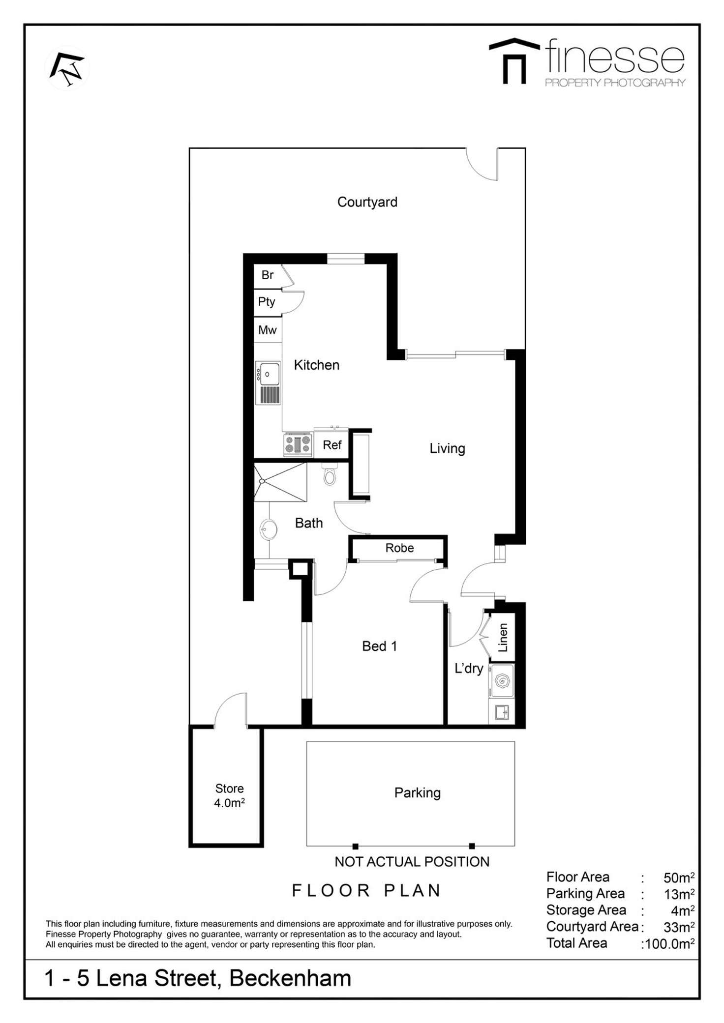 Floorplan of Homely apartment listing, 1/5 Lena Street, Beckenham WA 6107