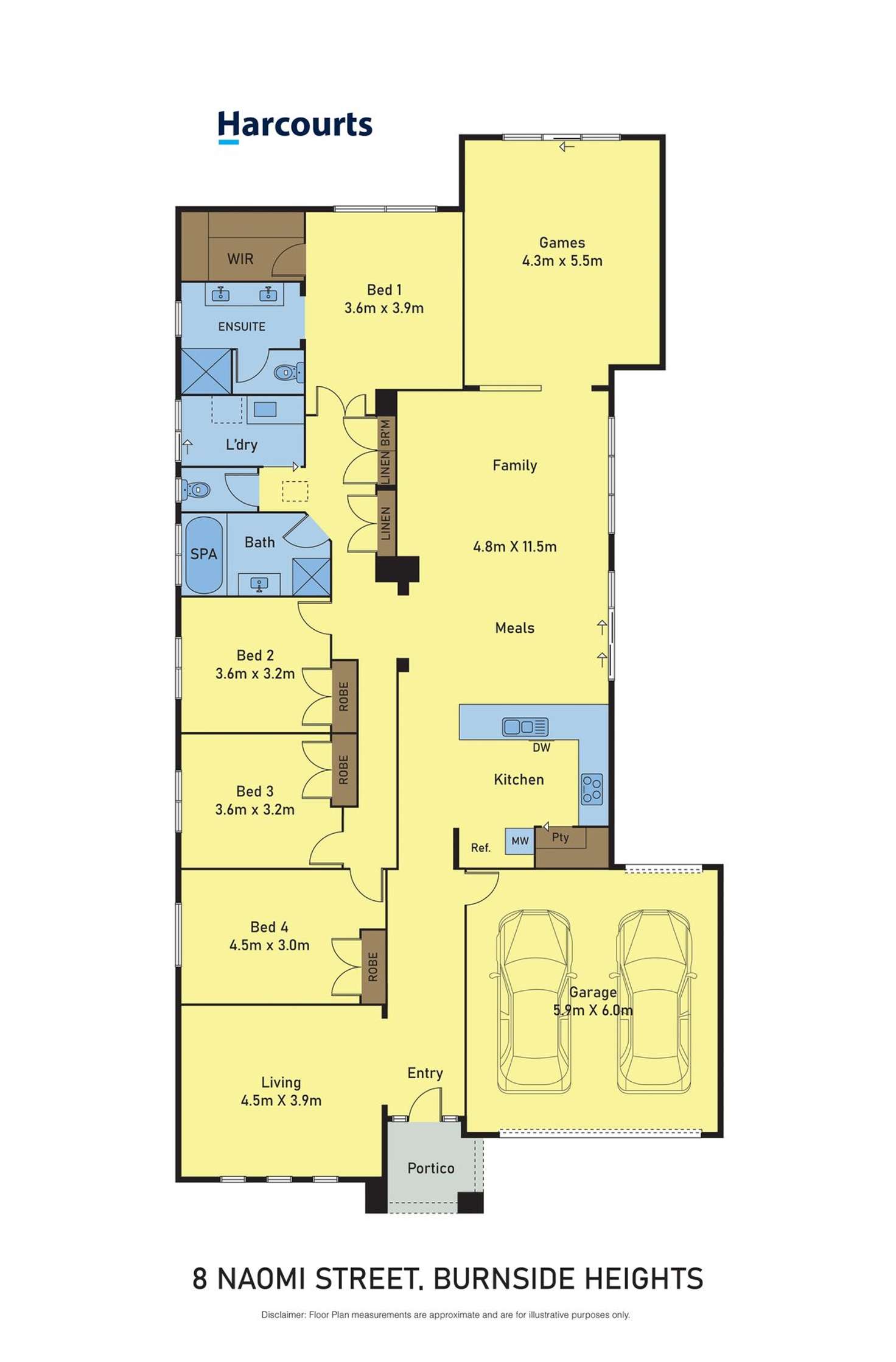 Floorplan of Homely house listing, 8 Naomi Street, Burnside Heights VIC 3023