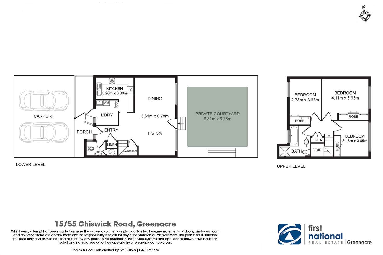 Floorplan of Homely townhouse listing, 15/55- Chiswick Road, Greenacre NSW 2190