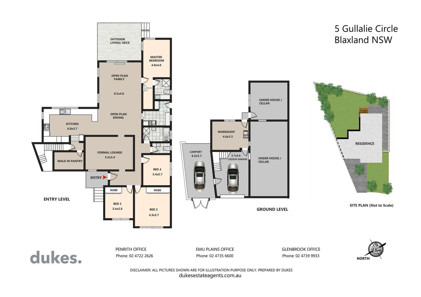 Floorplan of Homely house listing, 5 Gullalie Circle, Blaxland NSW 2774