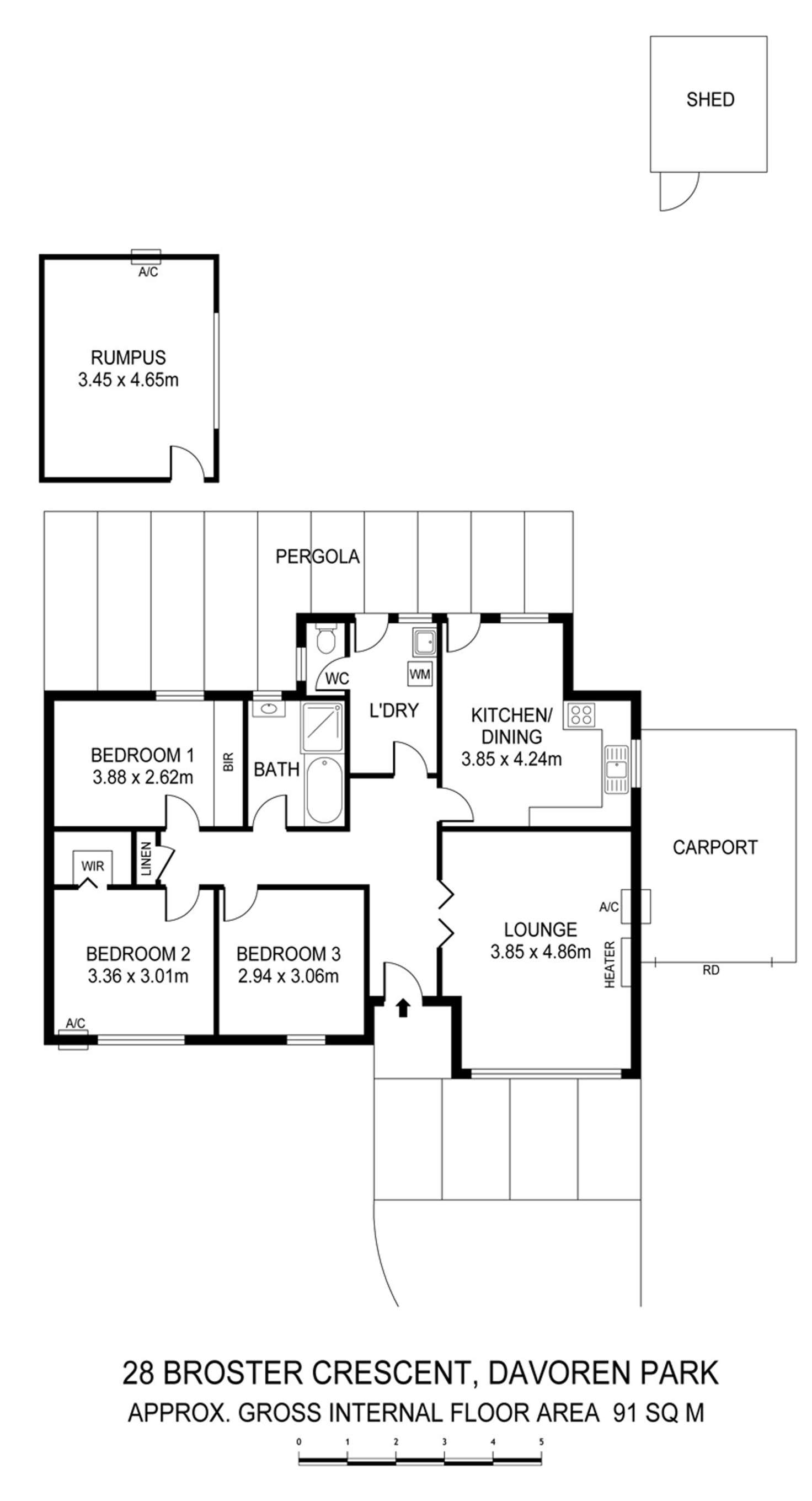 Floorplan of Homely house listing, 28 Broster Crescent, Davoren Park SA 5113