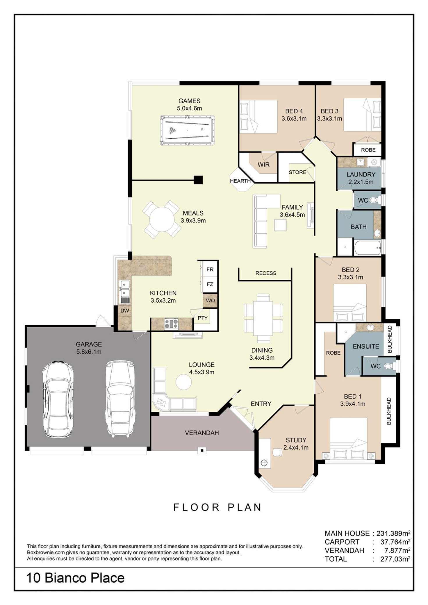 Floorplan of Homely house listing, 10 Bianco Place, Secret Harbour WA 6173