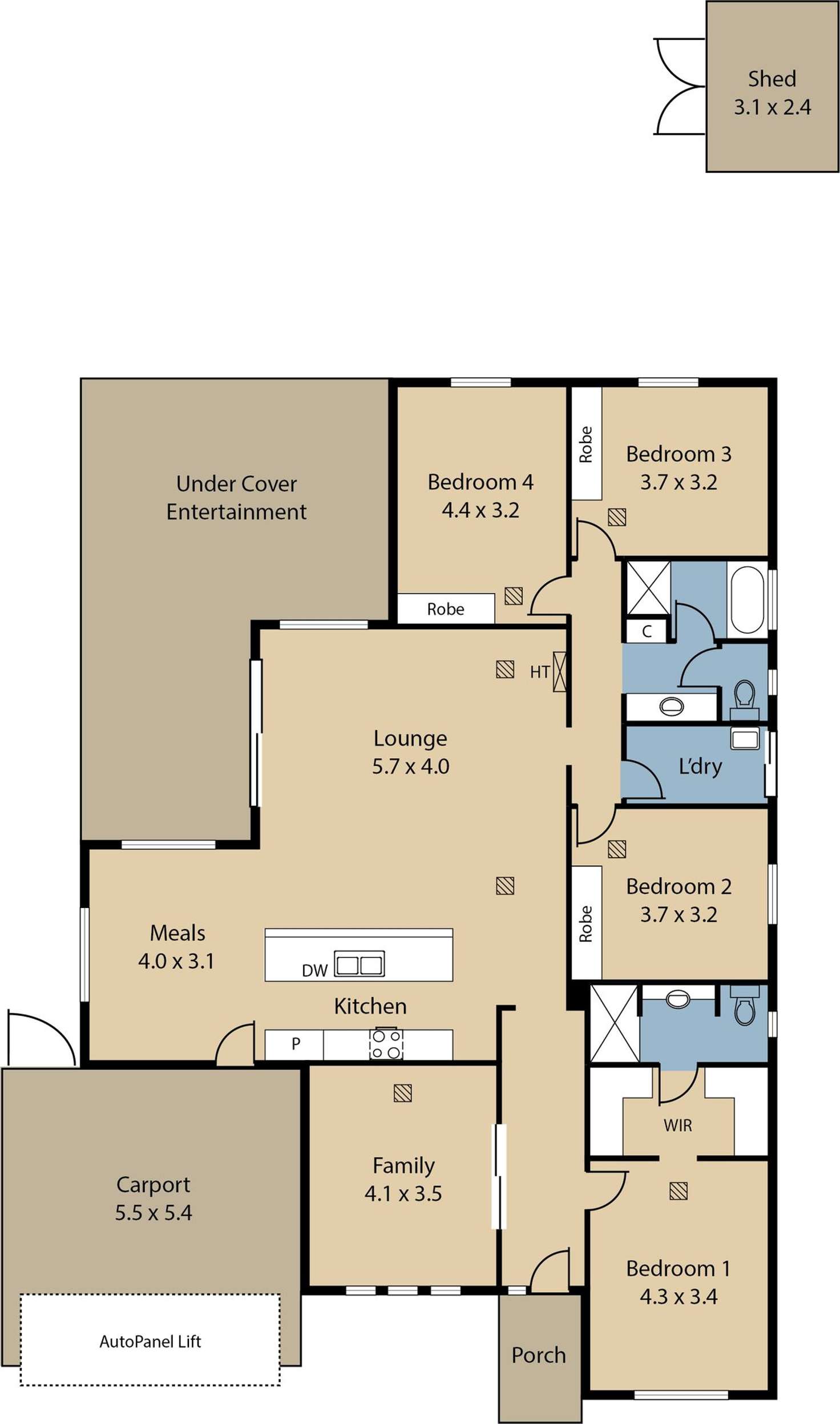 Floorplan of Homely house listing, 11 Mayfair Drive, Andrews Farm SA 5114
