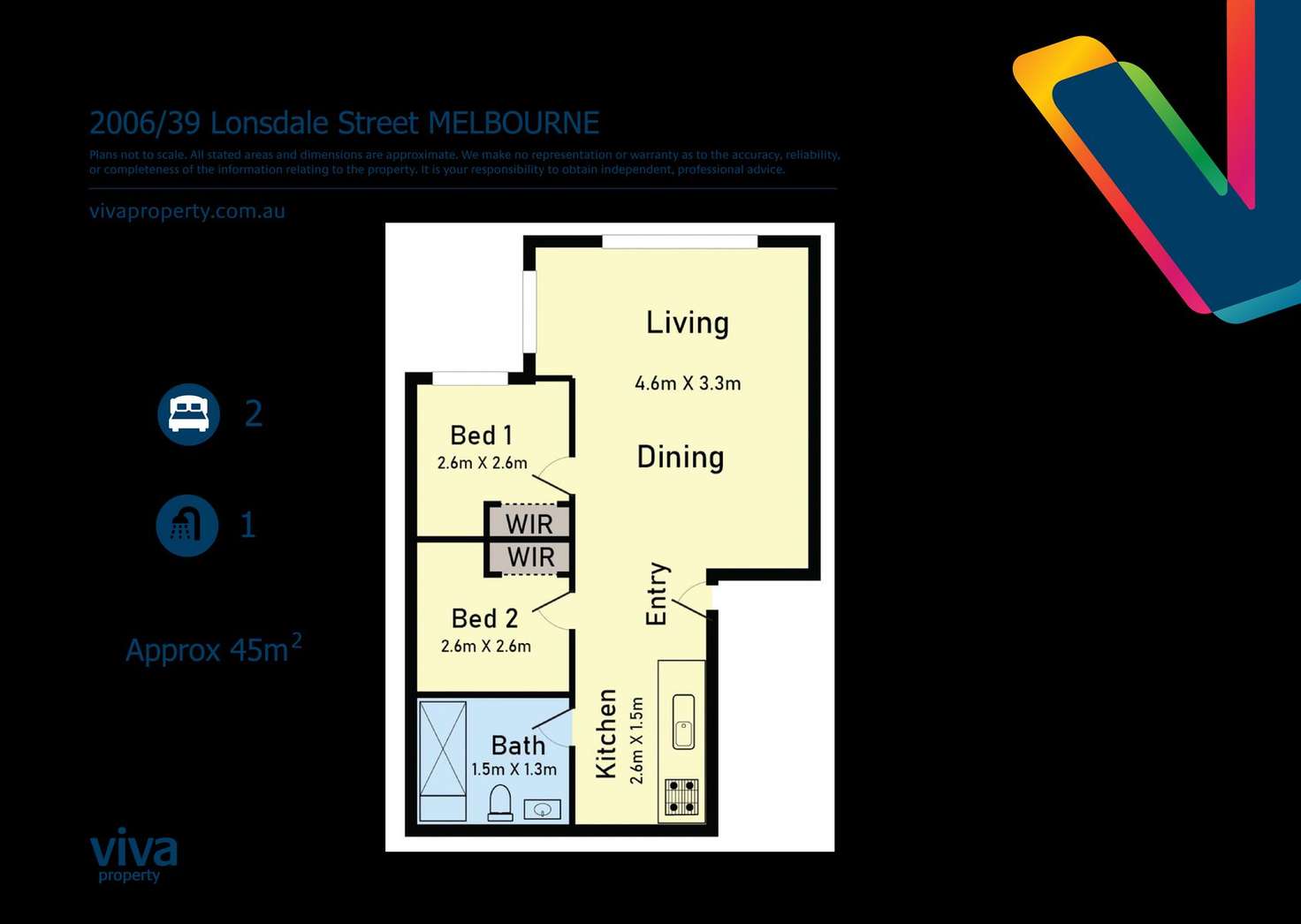 Floorplan of Homely apartment listing, 2006/39 Lonsdale Street, Melbourne VIC 3000