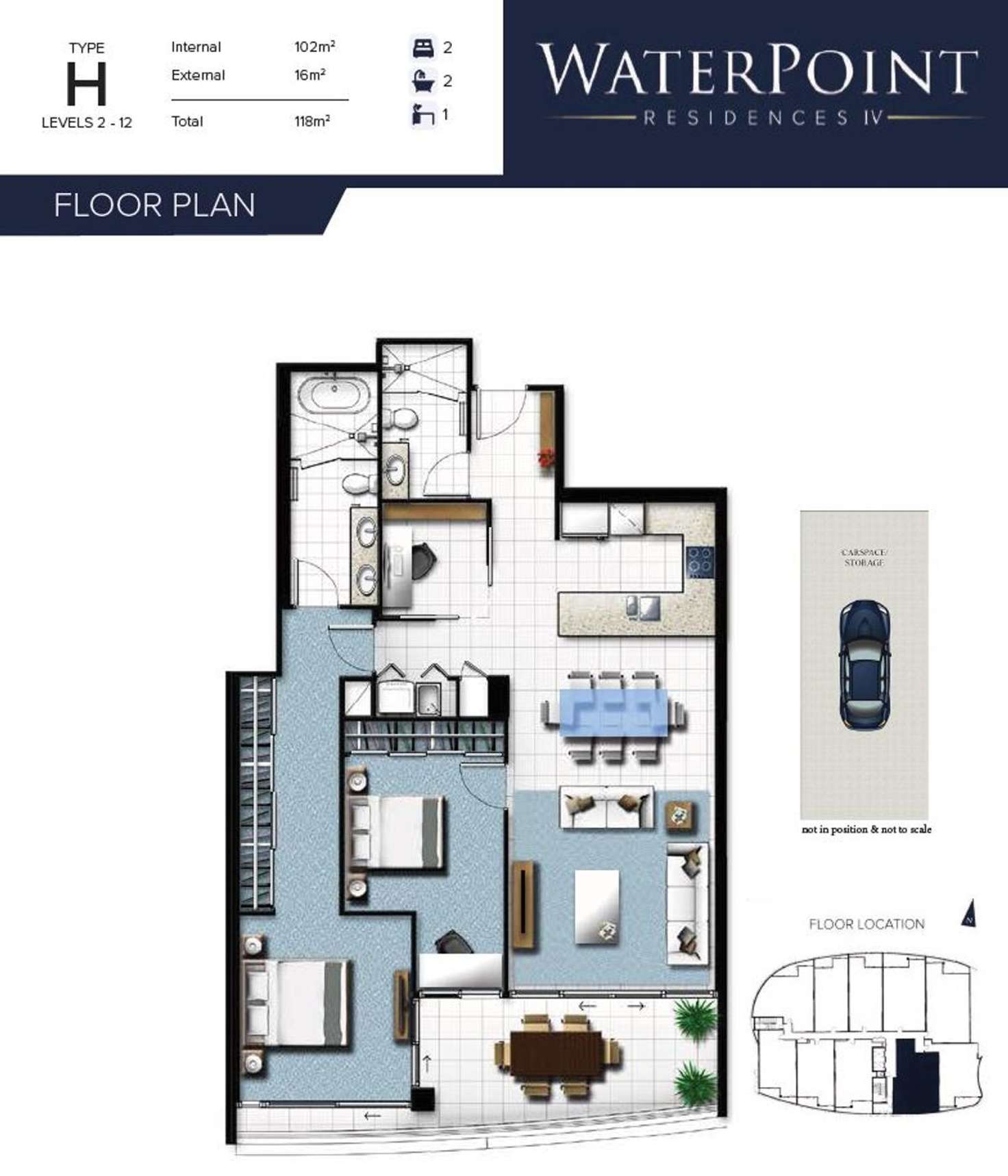 Floorplan of Homely apartment listing, 4208/5 Harbour Side Court, Biggera Waters QLD 4216