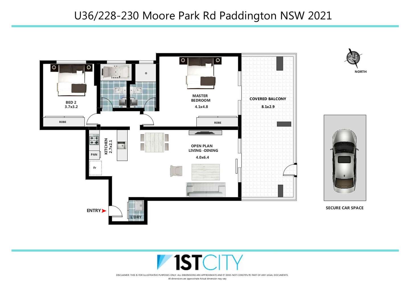 Floorplan of Homely apartment listing, 36/228 Moore Park Road, Paddington NSW 2021