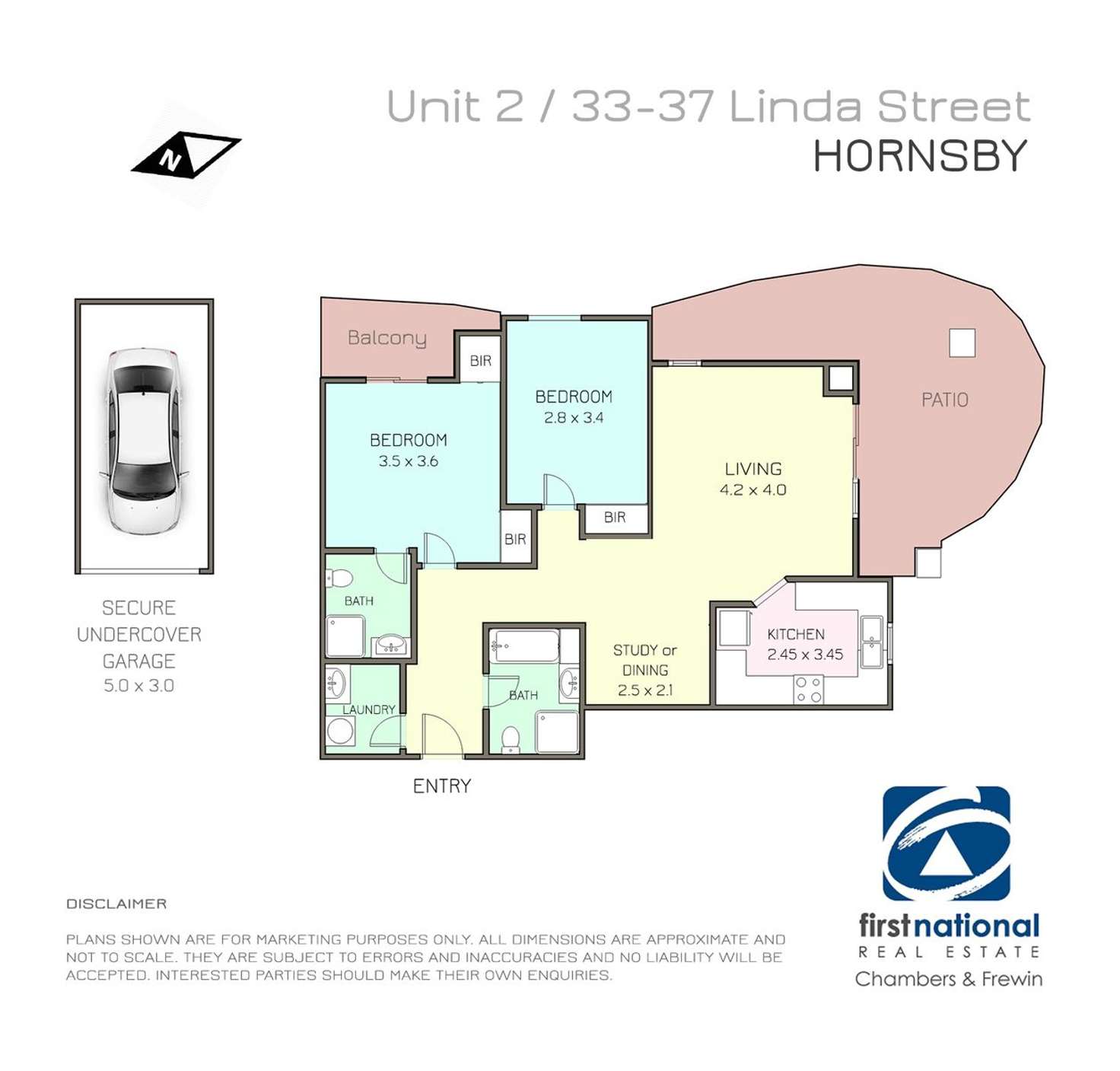 Floorplan of Homely apartment listing, 2/33-37 Linda Street, Hornsby NSW 2077