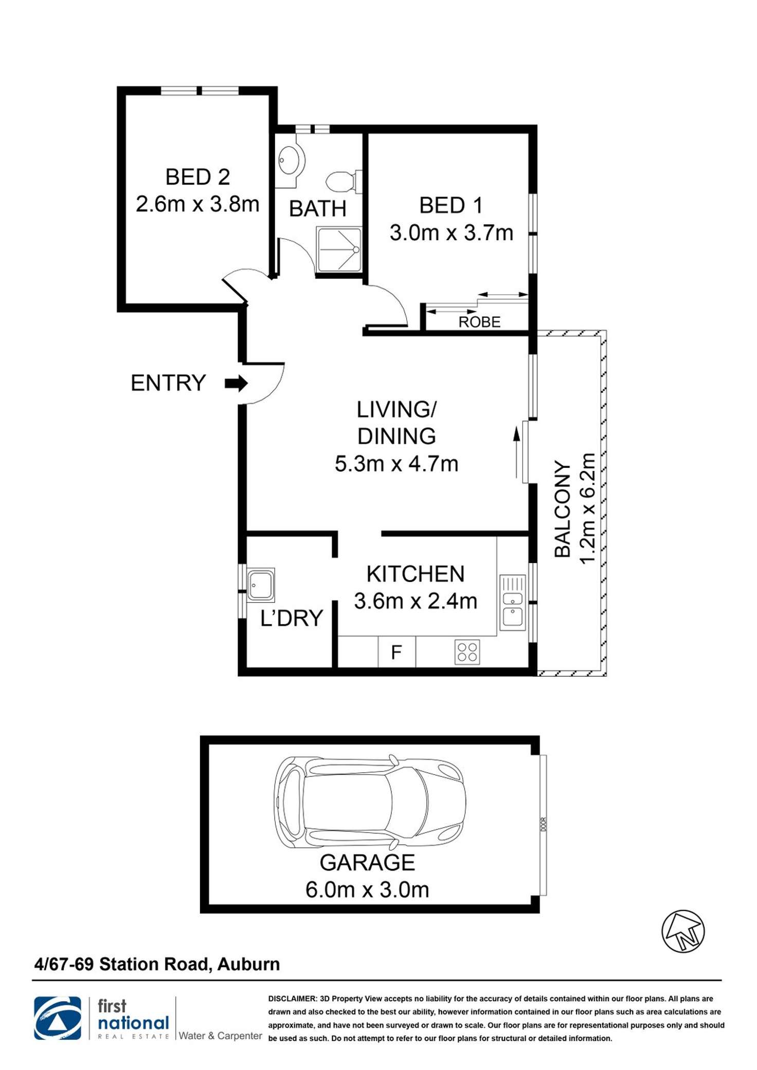 Floorplan of Homely unit listing, 4/67-69 Station Road, Auburn NSW 2144