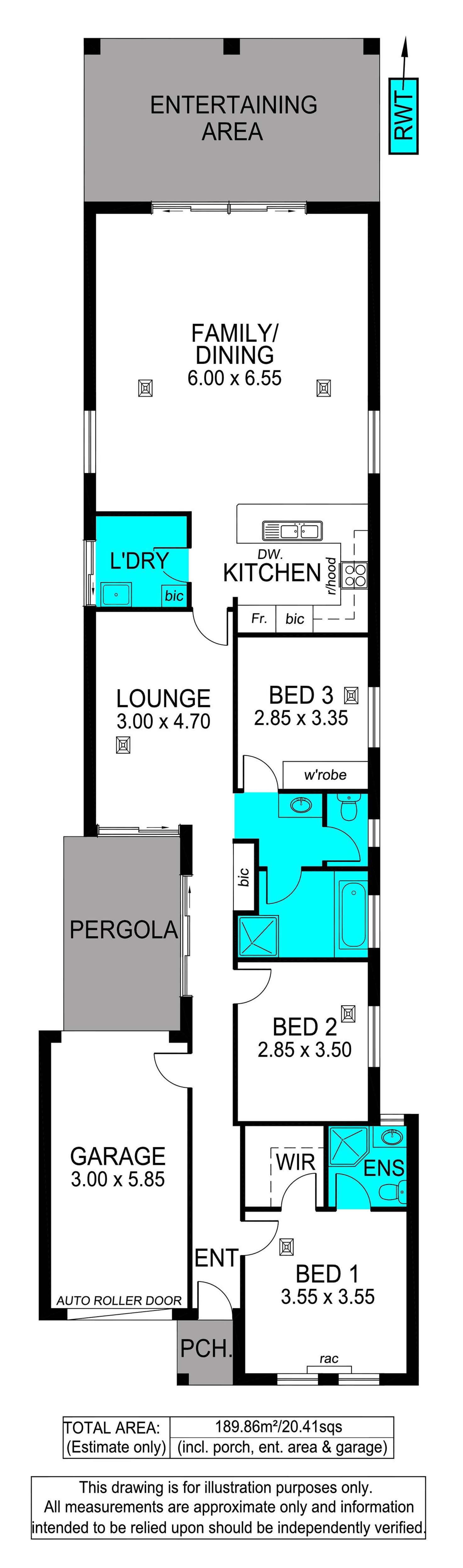 Floorplan of Homely house listing, 286 Tapleys Hill Road, Seaton SA 5023