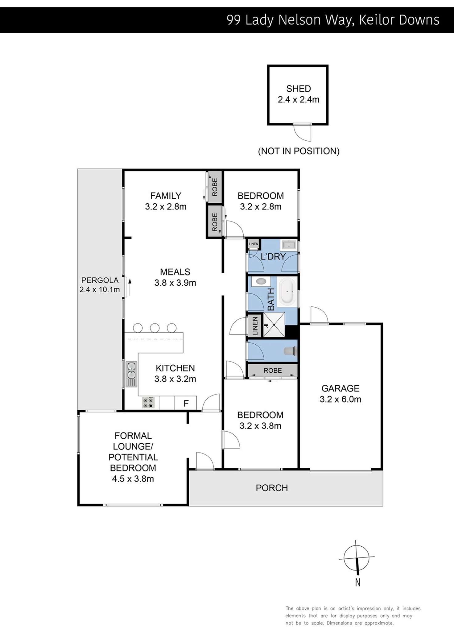 Floorplan of Homely house listing, 99 Lady Nelson Way, Keilor Downs VIC 3038