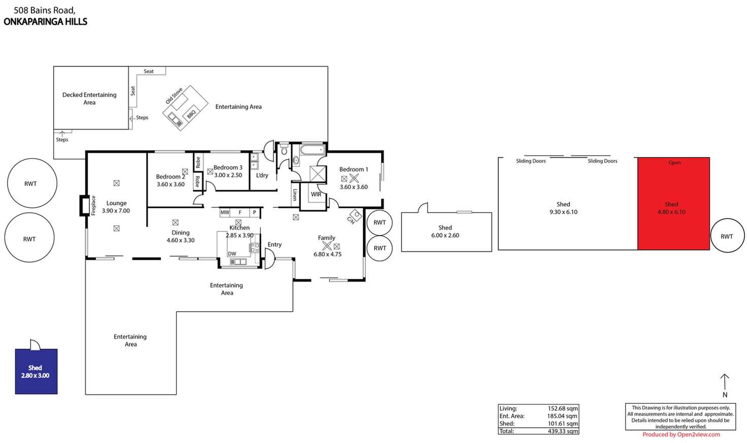 Floorplan of Homely ruralOther listing, 508 Bains Road, Onkaparinga Hills SA 5163