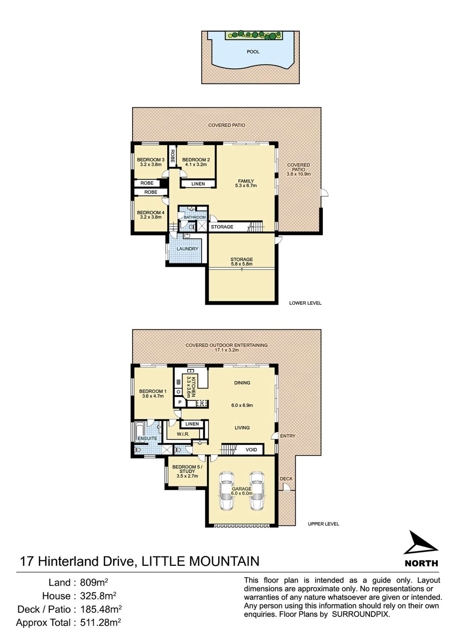 Floorplan of Homely house listing, 17 Hinterland Drive, Little Mountain QLD 4551