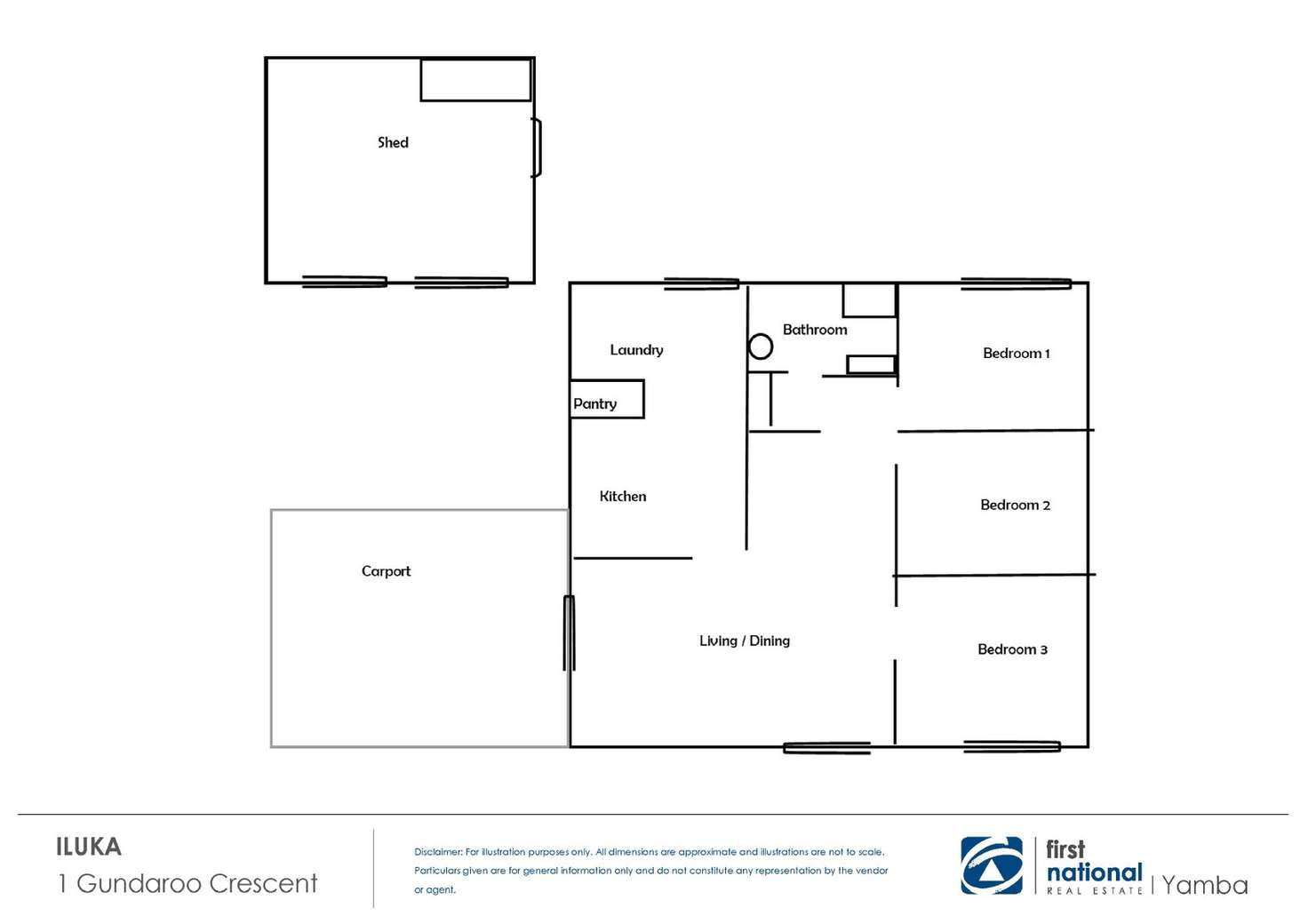 Floorplan of Homely house listing, 1 Gundaroo Crescent, Iluka NSW 2466