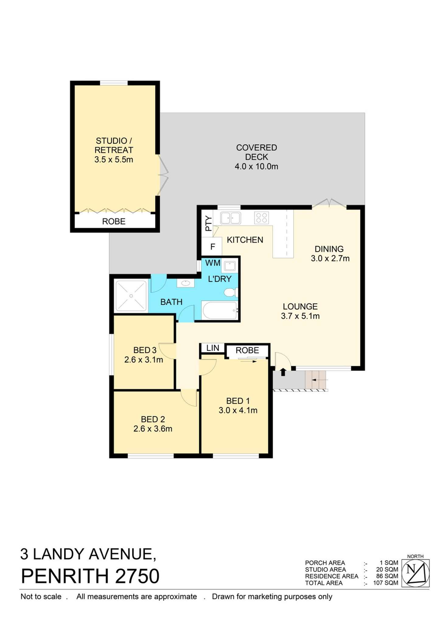 Floorplan of Homely house listing, 3 Landy Avenue, Penrith NSW 2750