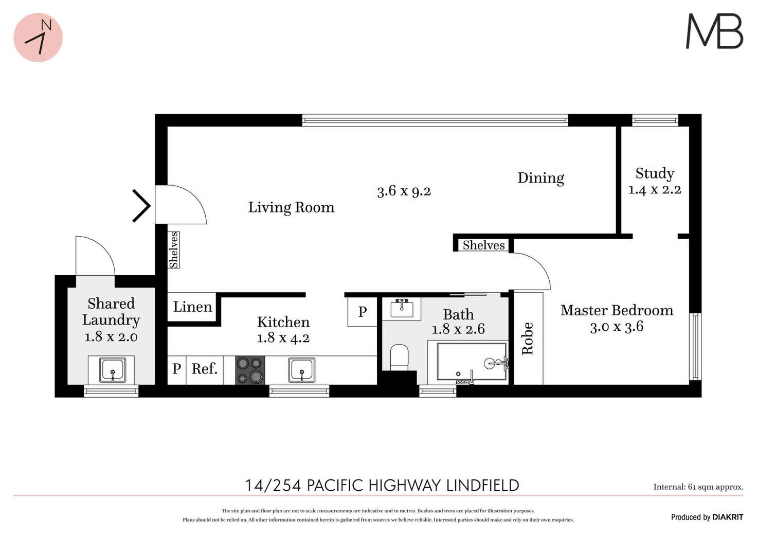 Floorplan of Homely apartment listing, 14/254 Pacific Highway, Lindfield NSW 2070