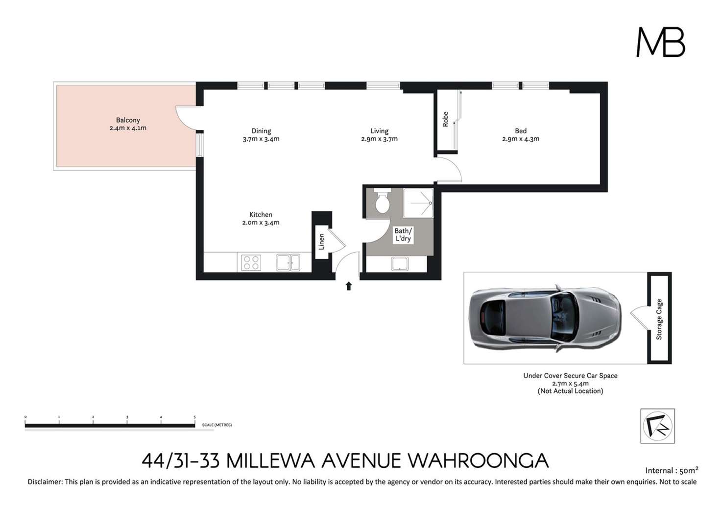 Floorplan of Homely apartment listing, 44/31-33 Millewa Avenue, Wahroonga NSW 2076