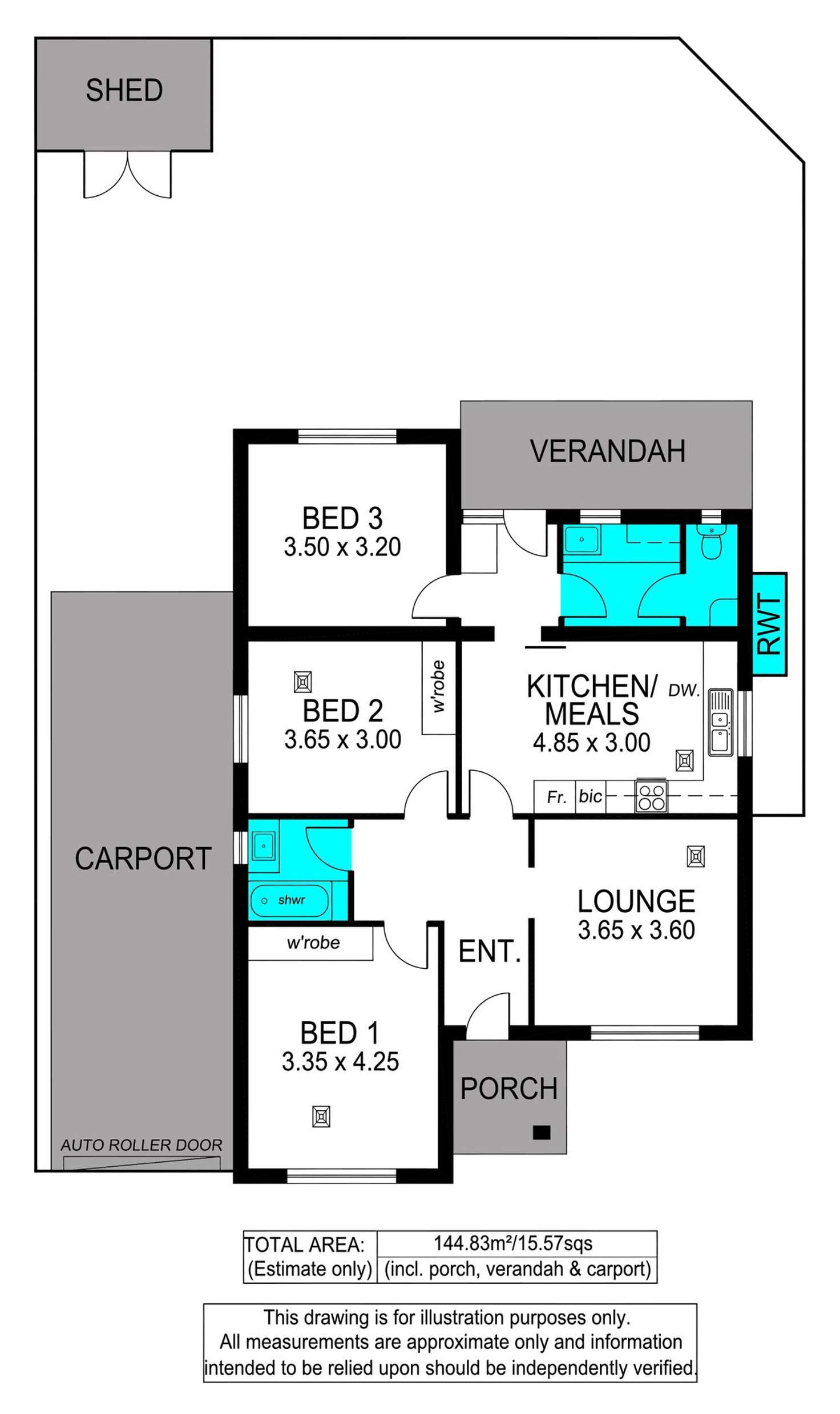 Floorplan of Homely house listing, 53 Dumfries Avenue, Seaton SA 5023