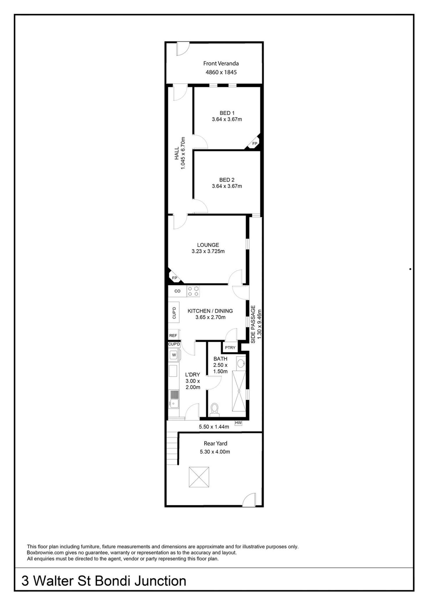 Floorplan of Homely house listing, 3 Walter Street, Bondi Junction NSW 2022