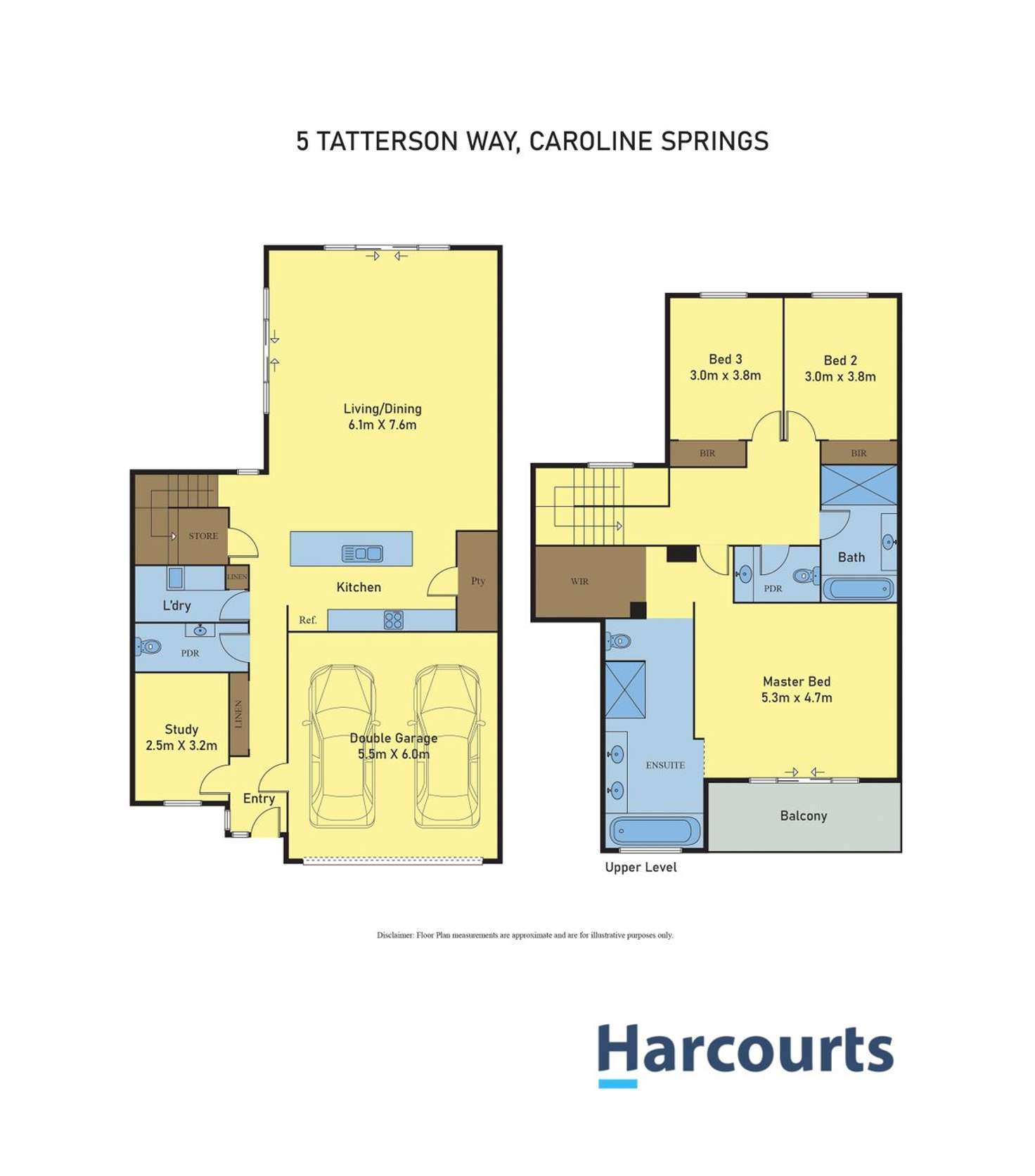 Floorplan of Homely house listing, 5 Tatterson Way, Caroline Springs VIC 3023