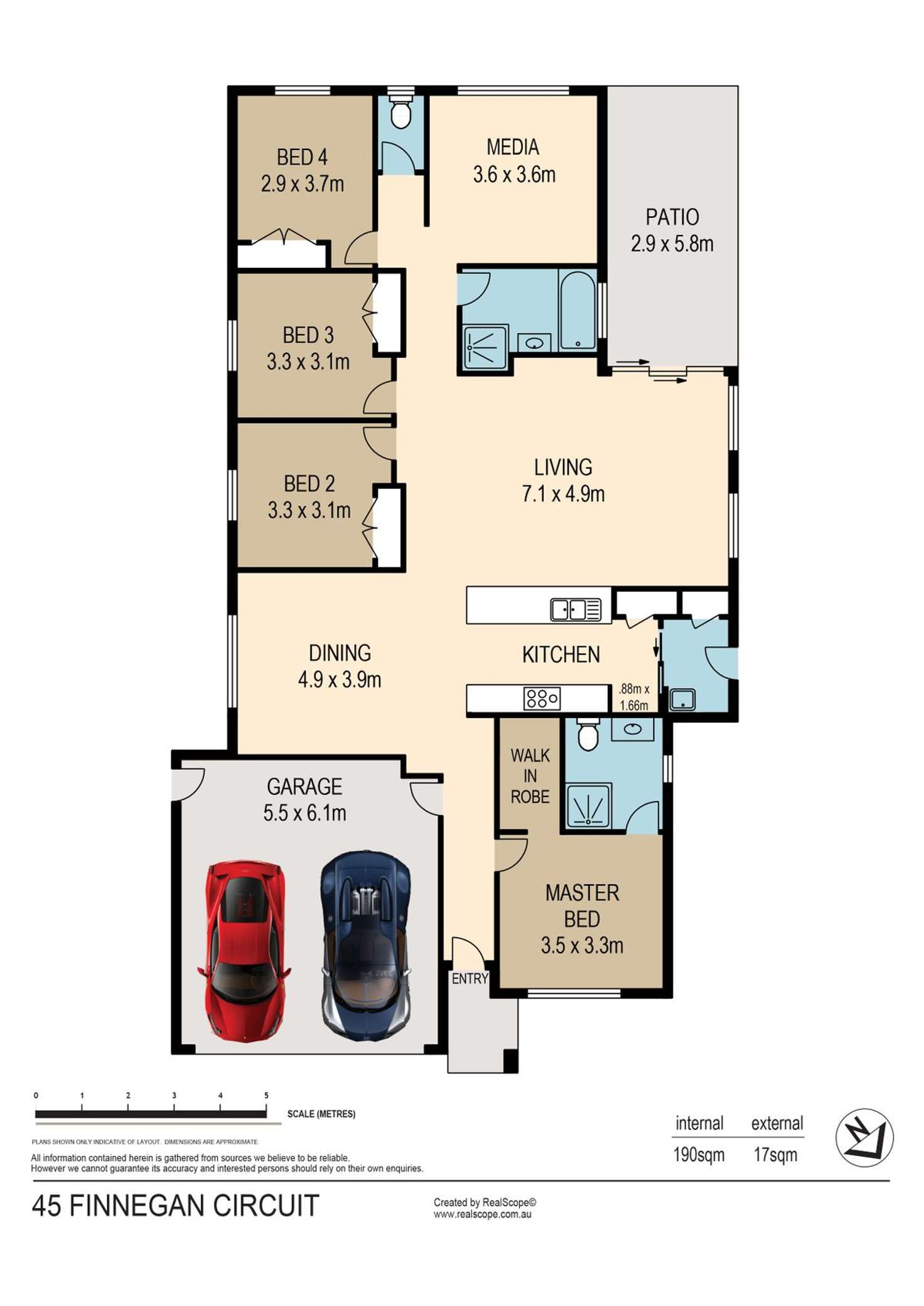 Floorplan of Homely house listing, 45 Finnegan Circuit, Oxley QLD 4075
