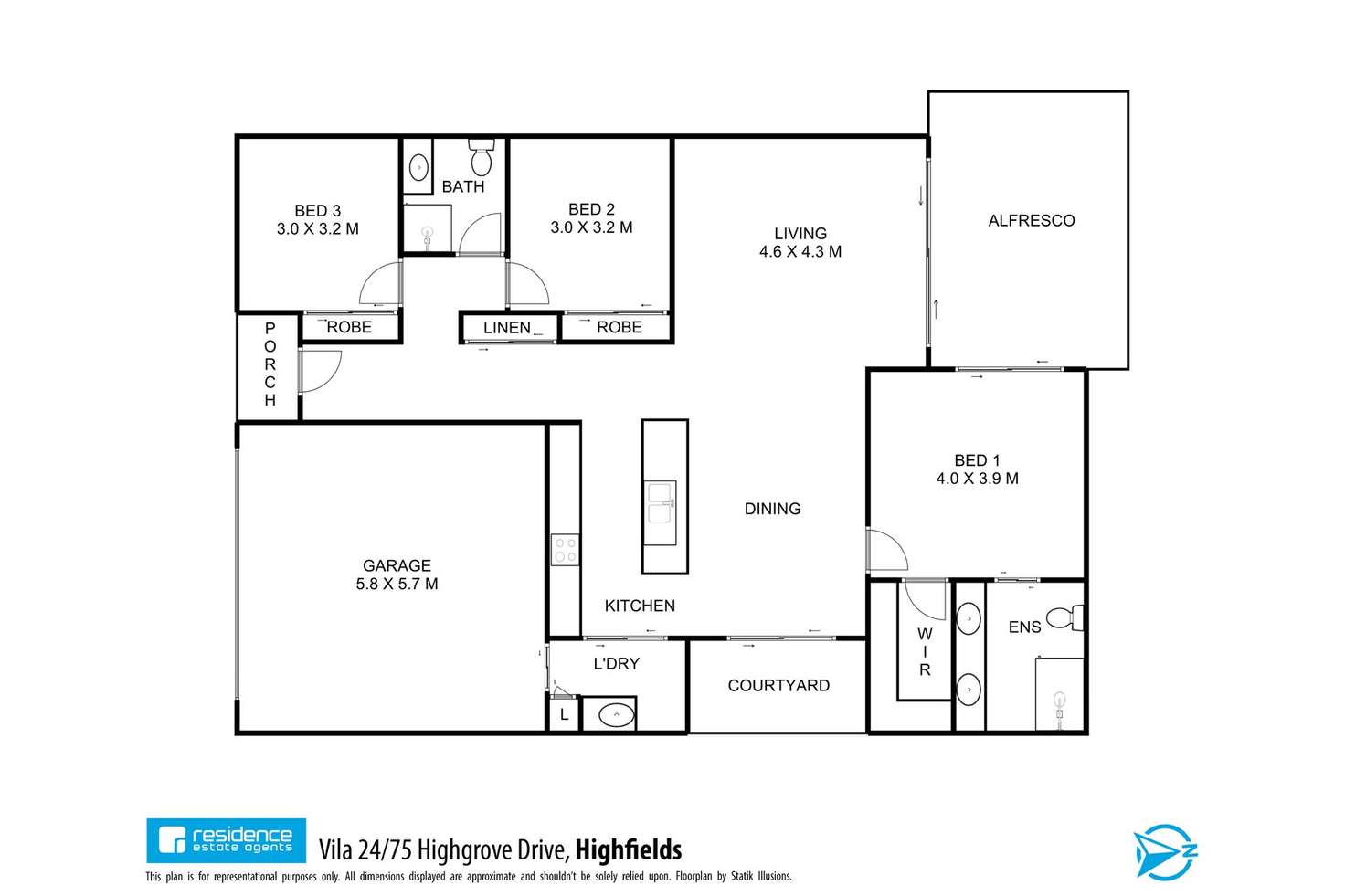 Floorplan of Homely retirement listing, 24/75 Highgrove Drive, Highfields QLD 4352