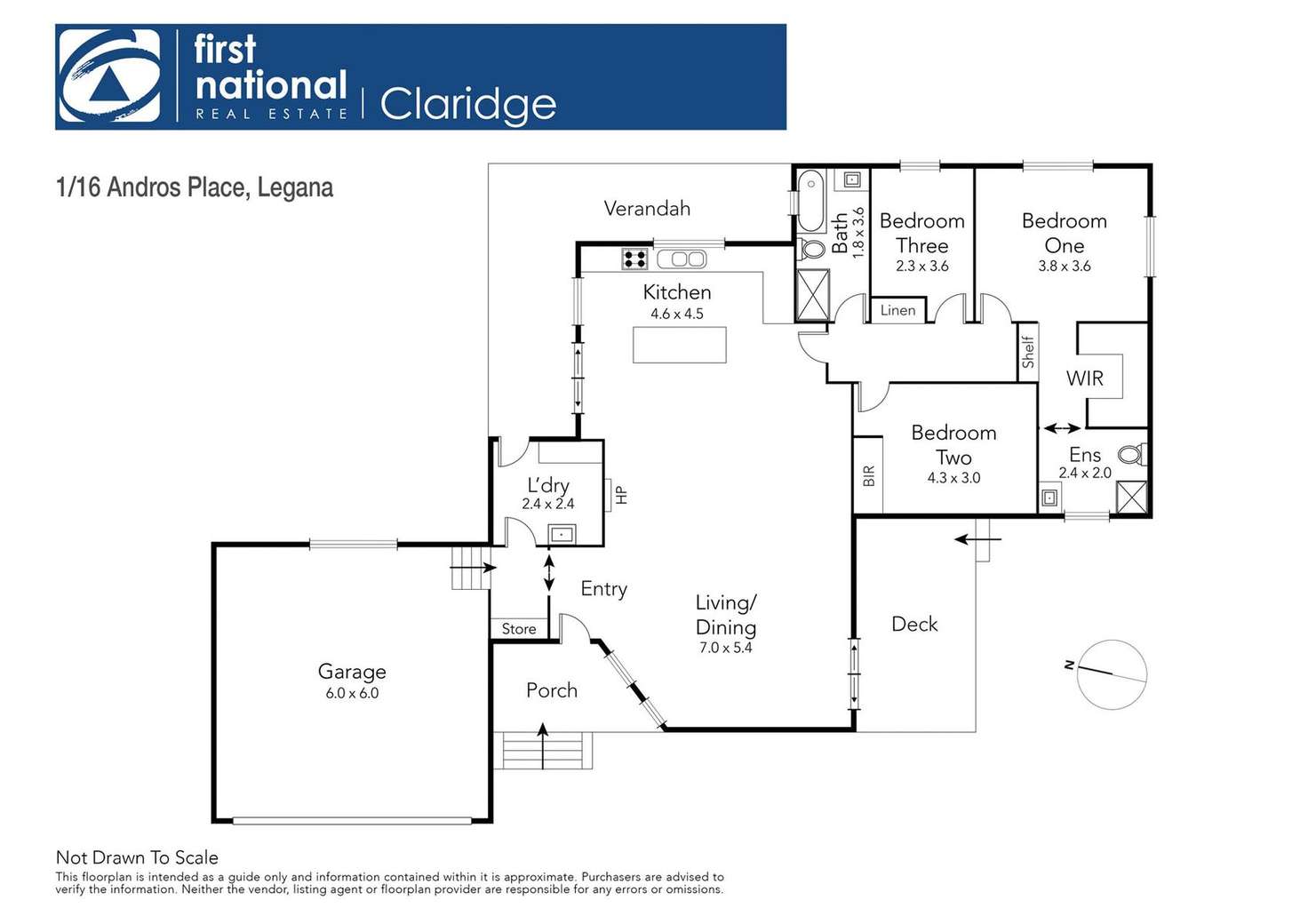 Floorplan of Homely unit listing, 2/16 Andros Place, Legana TAS 7277