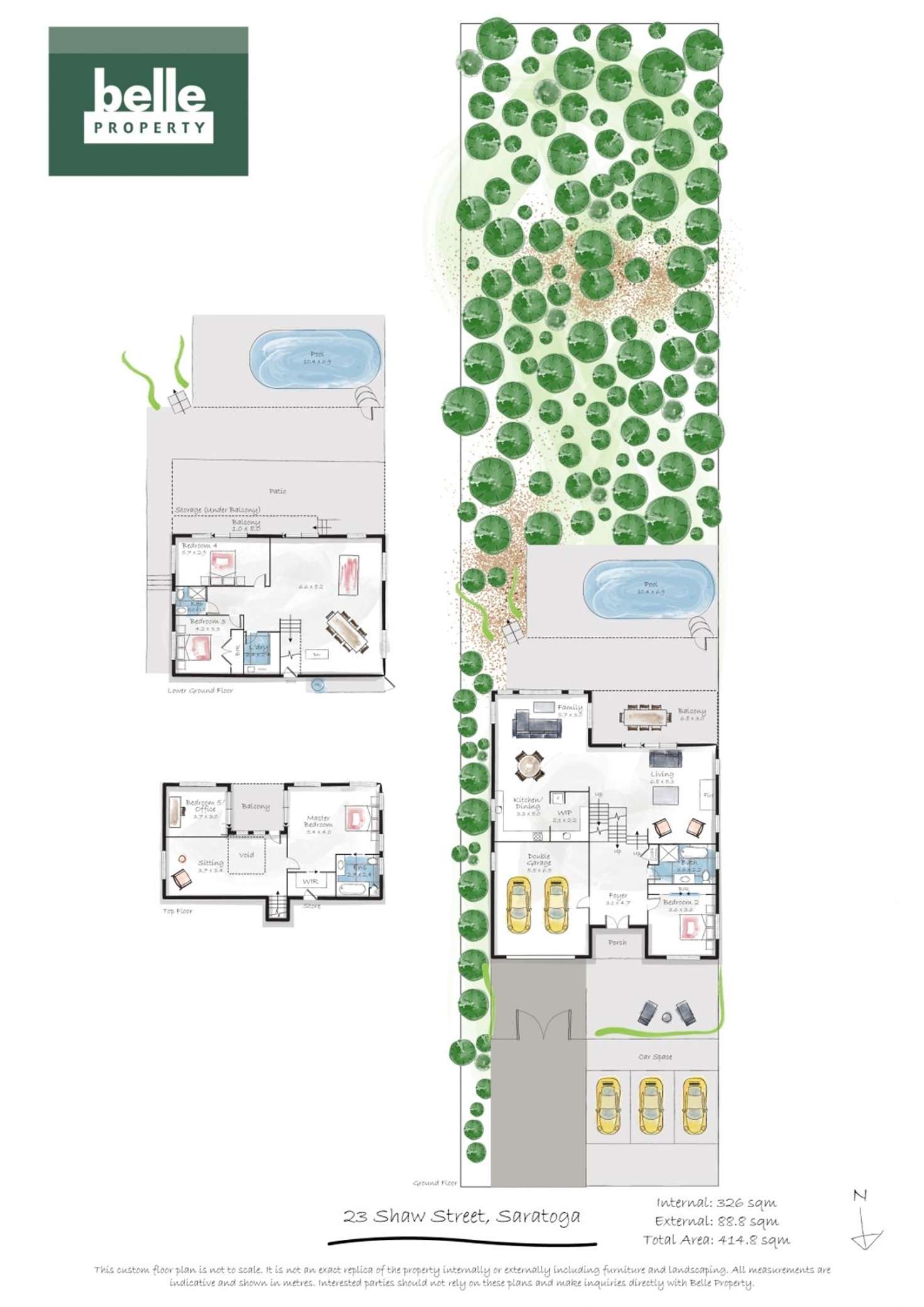 Floorplan of Homely house listing, 23 Shaw Street, Saratoga NSW 2251