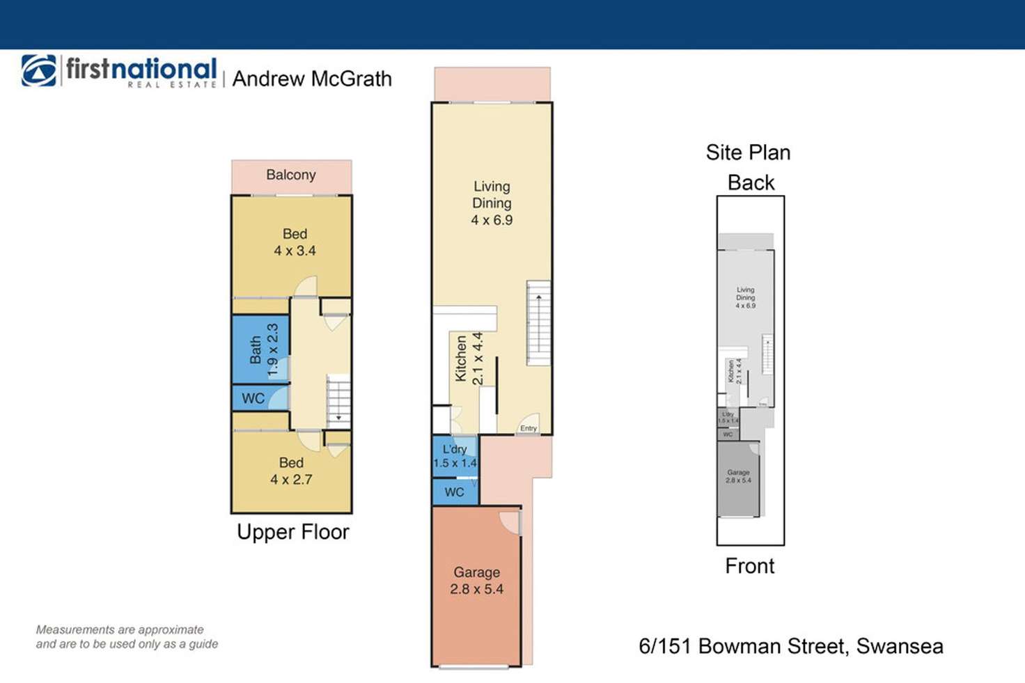 Floorplan of Homely townhouse listing, 6/151 Bowman Street, Swansea NSW 2281